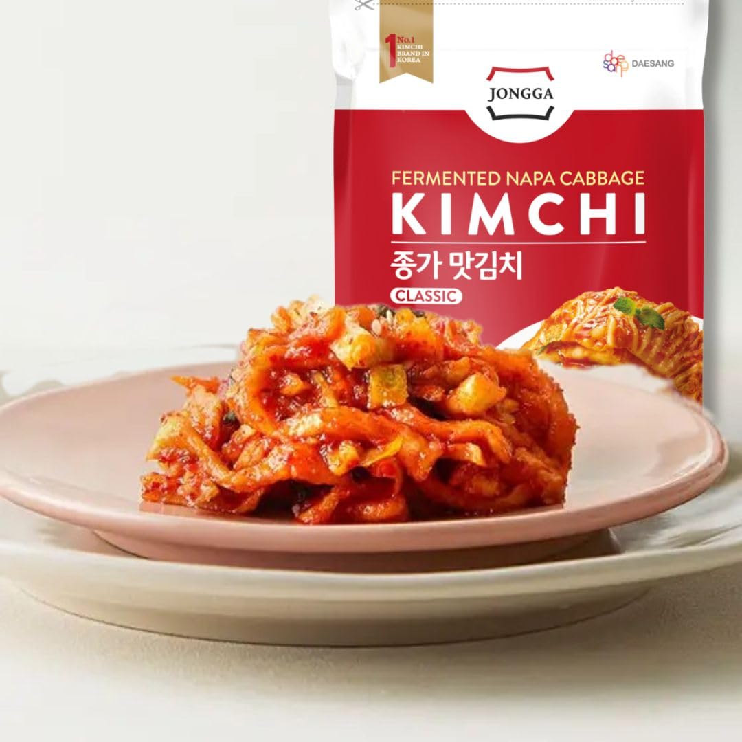 Korean Market - Kimchi Coreano Super Fresh | Sabor y Tradición | 80g | Pack de 5