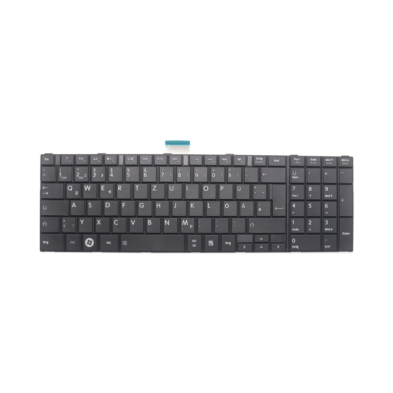 xiixtoo DE Keyboard Replacement for ToshibaC850 C850D C855 C855D C870 C870D L850 L850D L855 L855D L870 L870D L875 L875D GR German Layout QWERTZS Black