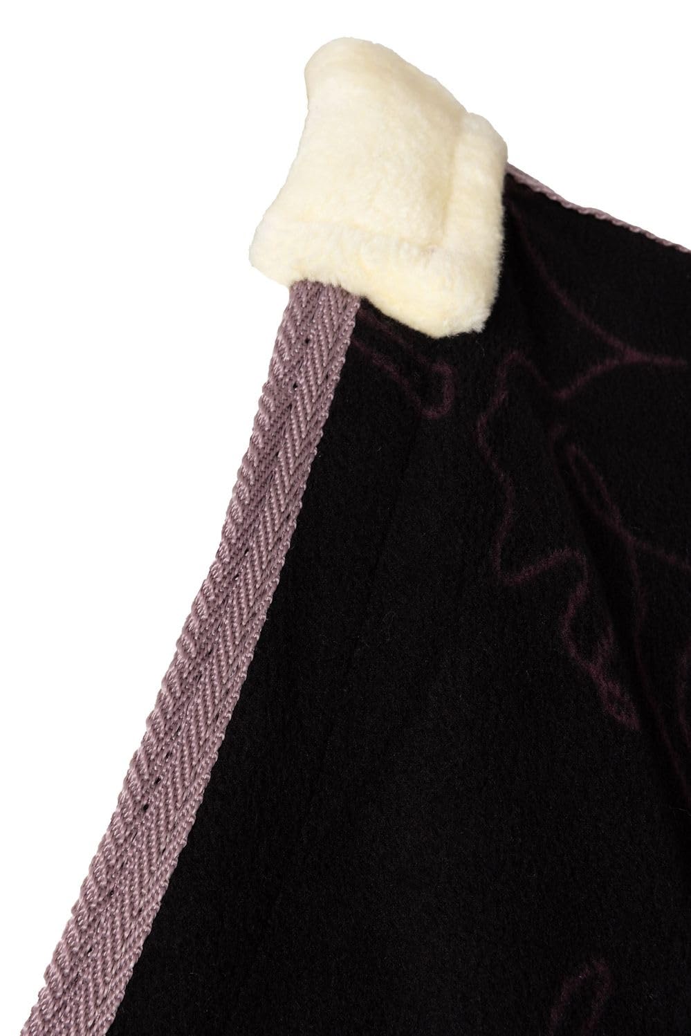 NETPROSHOP Fleece Abschwitzdecke Pony Shetty Pegasus Print Anti-Pilling Atmungsaktiv Schweifriemen Doppelschnallen Gr.75-135, Groesse:105, Farbe:Flint Purple