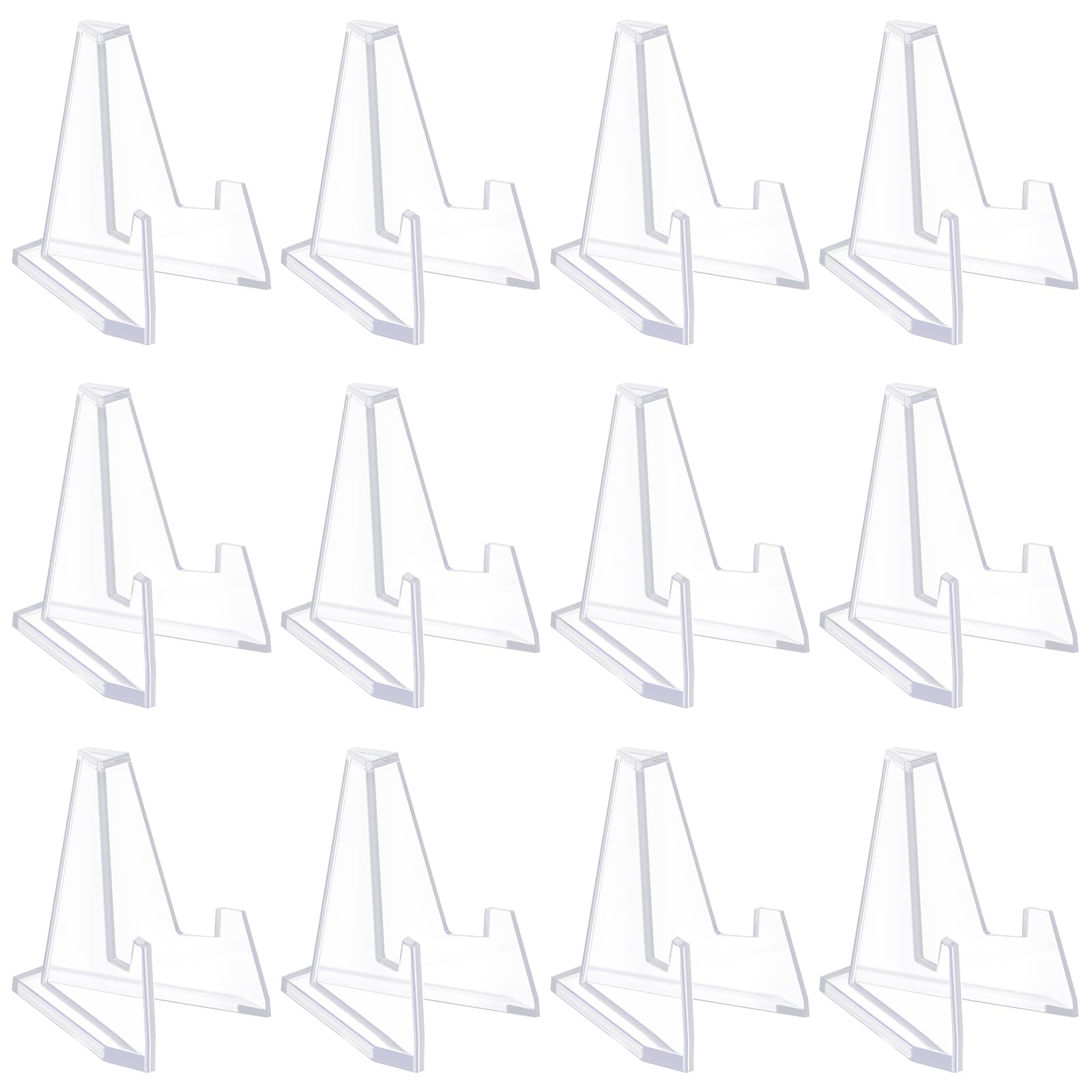 12 Acryl-Staffeleien – 6,8 Cm Hoch, Transparent, Für Sammlerstücke, Karten & Deko