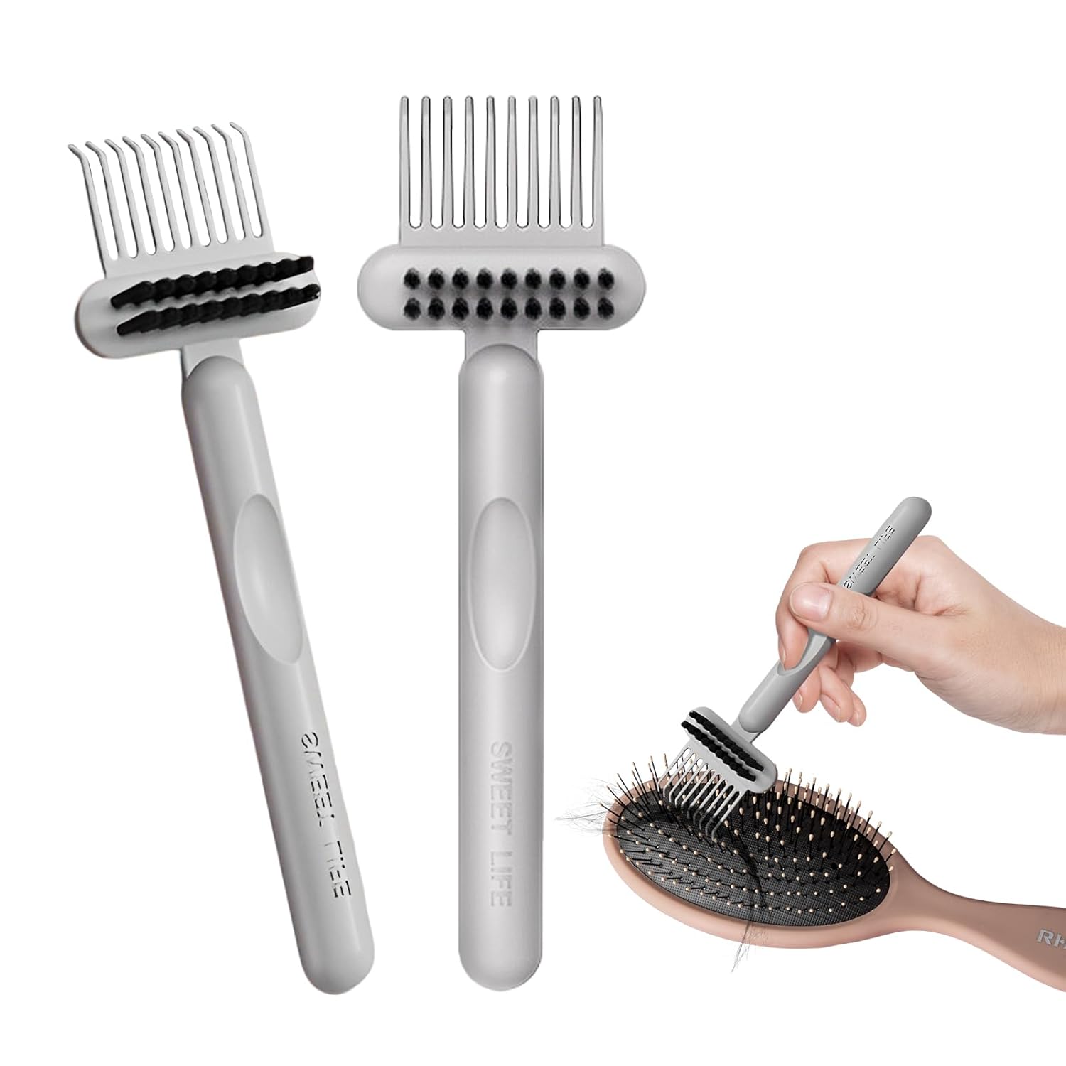 RHOS Hair Brush Cleaning Tool, 2in1 Hightoughness