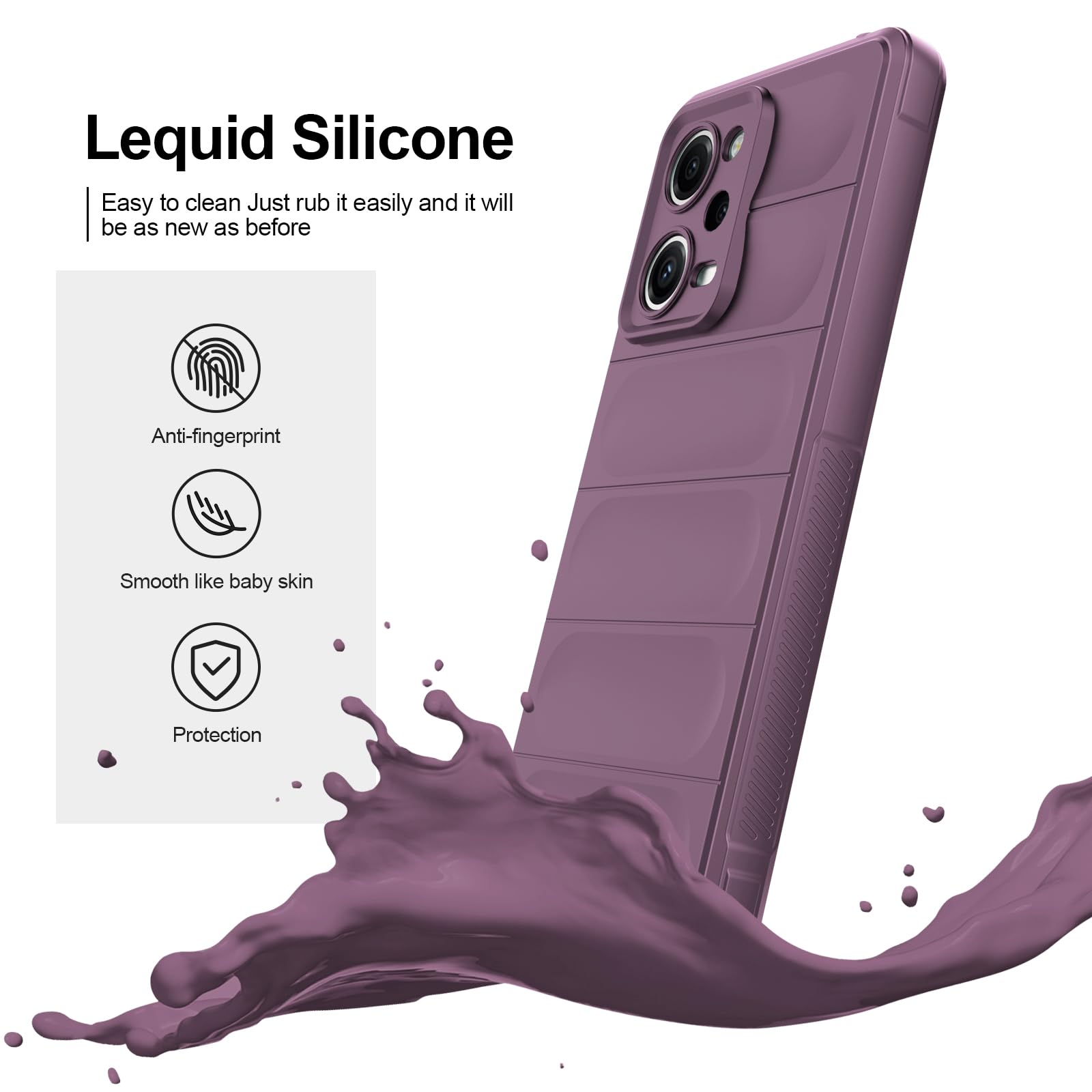 TAUYN Custodia per Xiaomi Redmi Note 12 PRO Plus/PRO+ 5G, Soft TPU Silicone Case Caso, Placcatura Bordo Antiurto Back Protettiva Case, Bianca