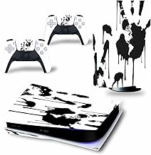 BUCEN for PS5 Skin Disc Edition & Digital Edition Console and Controller Vinyl Cover Skins Wraps Scratch Resistant, Compatible 16048 Anti Scratch (Size : Disc Version)