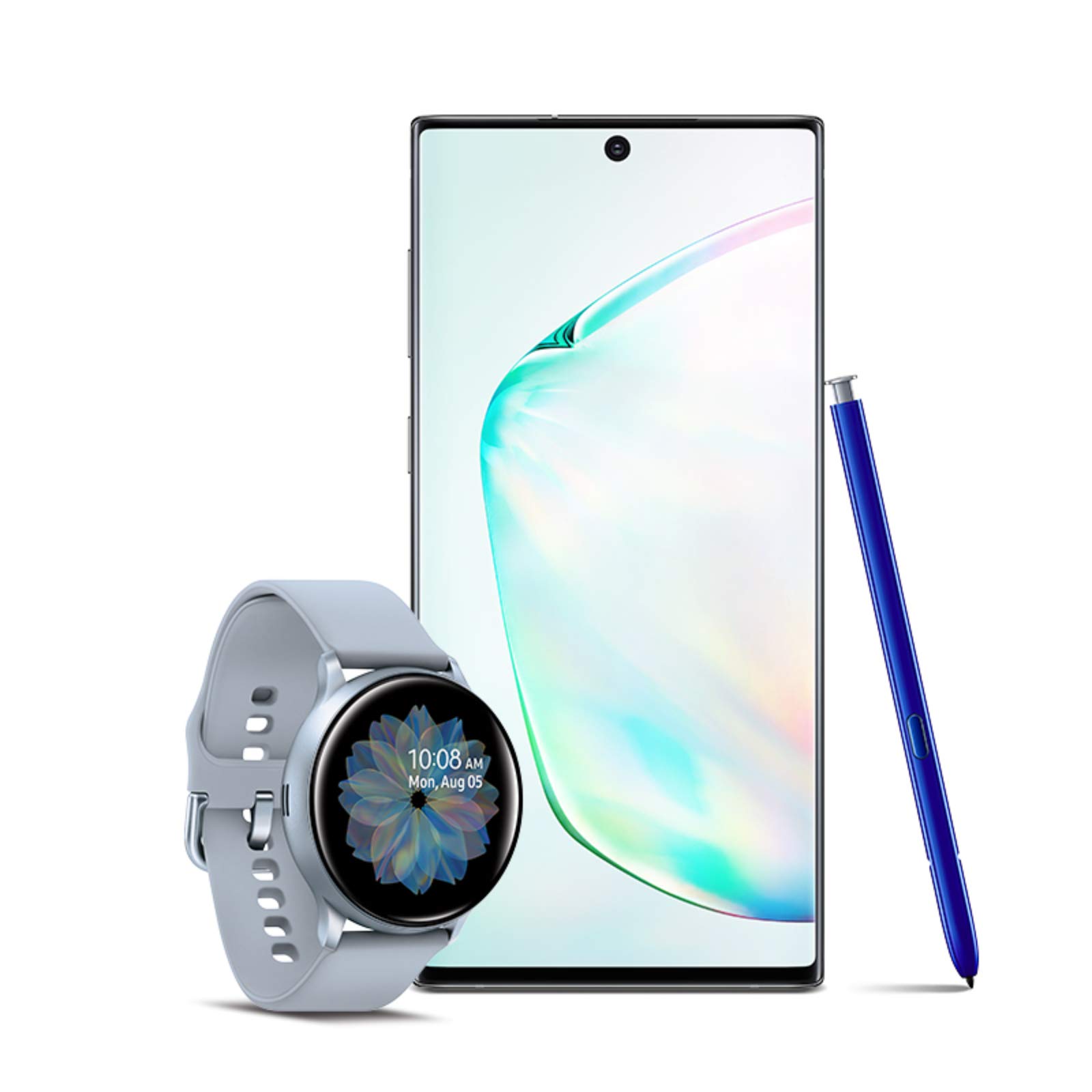 Samsung Galaxy Note 10 Factory Unlocked 256GB, Aura Glow with Galaxy Watch Active2 W/Enhanced Sleep 