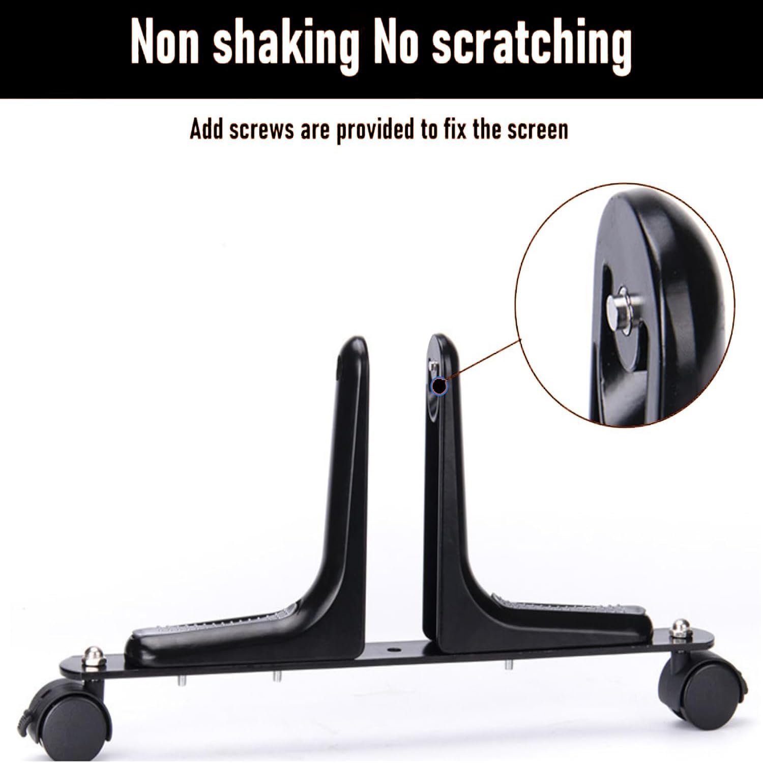 TOOSOAR2 Piezas Soporte de Pantalla de Privacidad,con Ruedas de 360 Grados,Anchura Ajustable,para Hotel,Hogar,Oficina,Negro