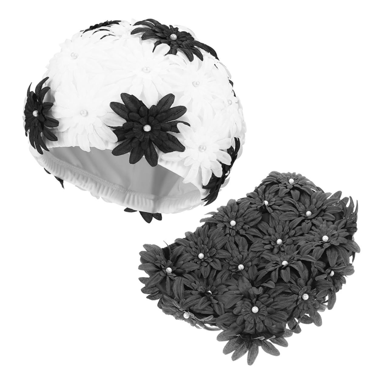 Abaodam Tapa De Natación De Flores Impermeable Proteccion Mujer Adulto Vistoso Reutilizable Tela Gorras De Natación Piscina Nadar Sombreros De Natación Largo Brocado