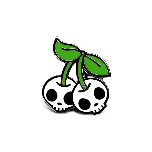 Winks For Days Cherry Skulls Hard Enamel Lapel Pin