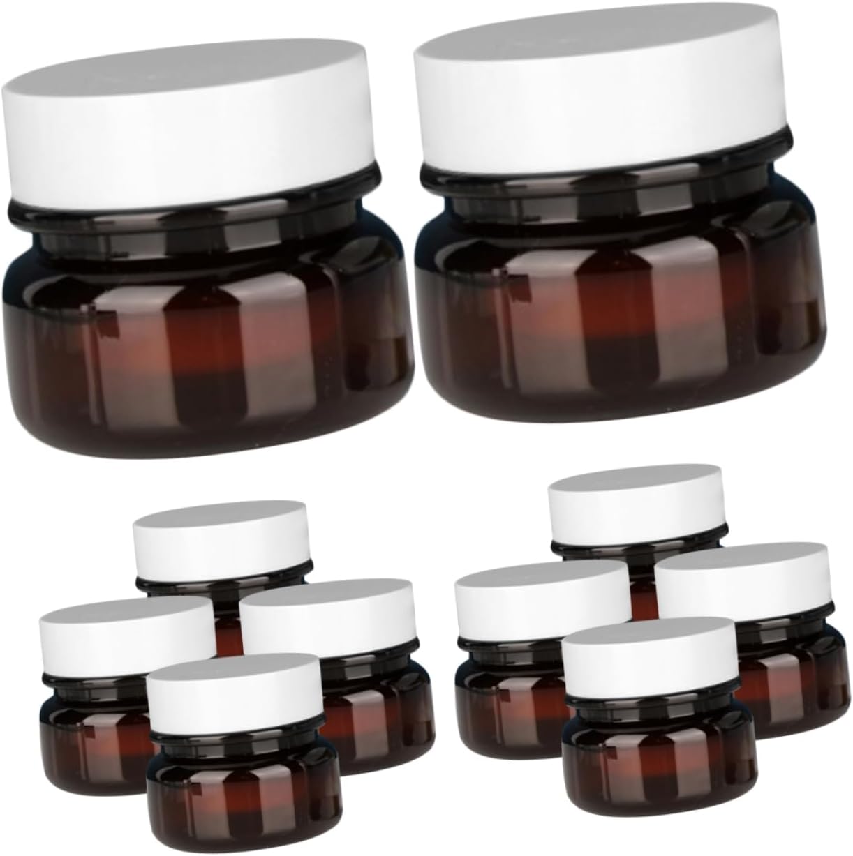 16pcs Small Travel Cream Jars Empty Cosmetic Containers Pet Lotion Bottles for Eye Cream Facial Masks and Essential Oils