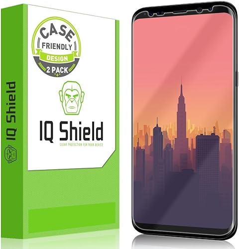 Miniatura 11 de IQShield Protector de pantalla compatible con Galaxy S9 Plus (paquete de 2) (compatible con fundas) Película de TPU transparente antiburbujas