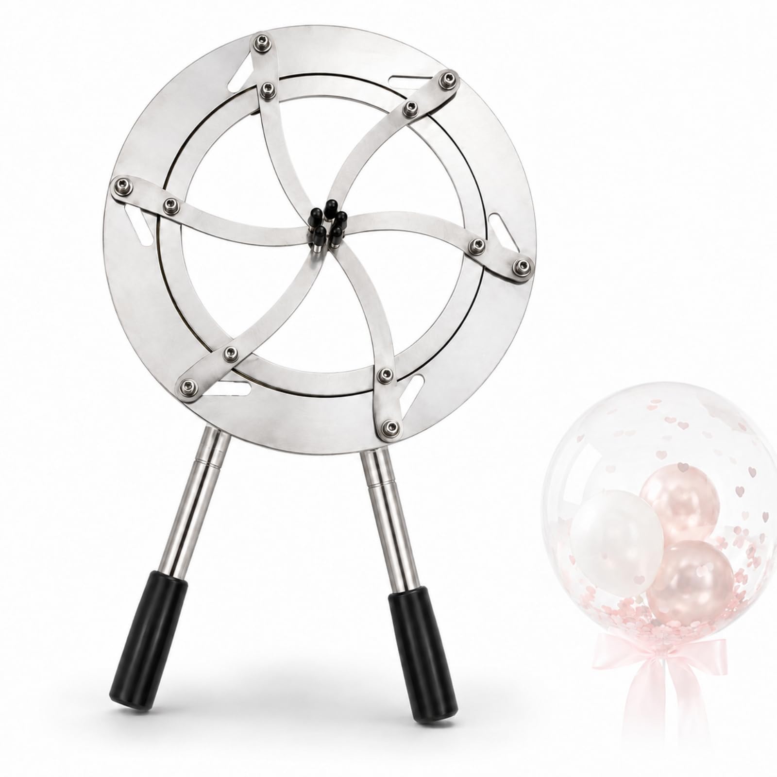 Outil Dexpansion De Ballons en Acier Inoxydable, Ouverture Réglable avec Deux Poignées Amovibles pour Ballons en Latex Et Ballons Bobo, pour Le Rembourrage De Cadeaux