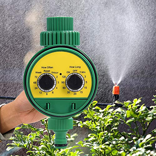 HYJSQ Watering Timer, Multi-functional Electronic Two Dial Digital Automatic Irrigation Timer, Automatic Water Timer Tap Irrigation System Garden Watering Controller for Garden Watering System