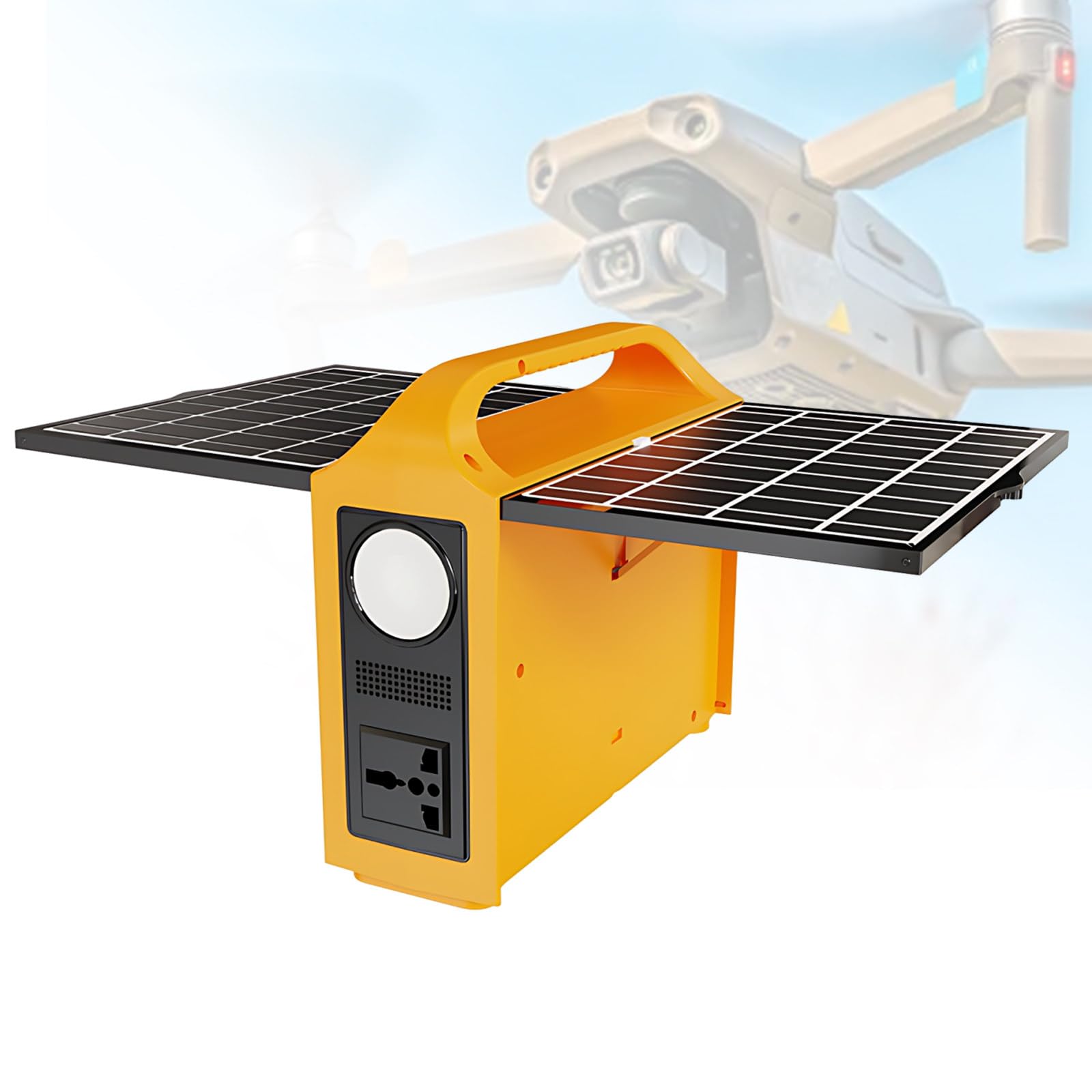 Estación De Energía Portátil Carga Solar, Fuente De Alimentación De Emergencia, Batería Lifepo4 De 76.8wh, con Más De 4000 Ciclos, Ideal para Exteriores, Camping, Viajes
