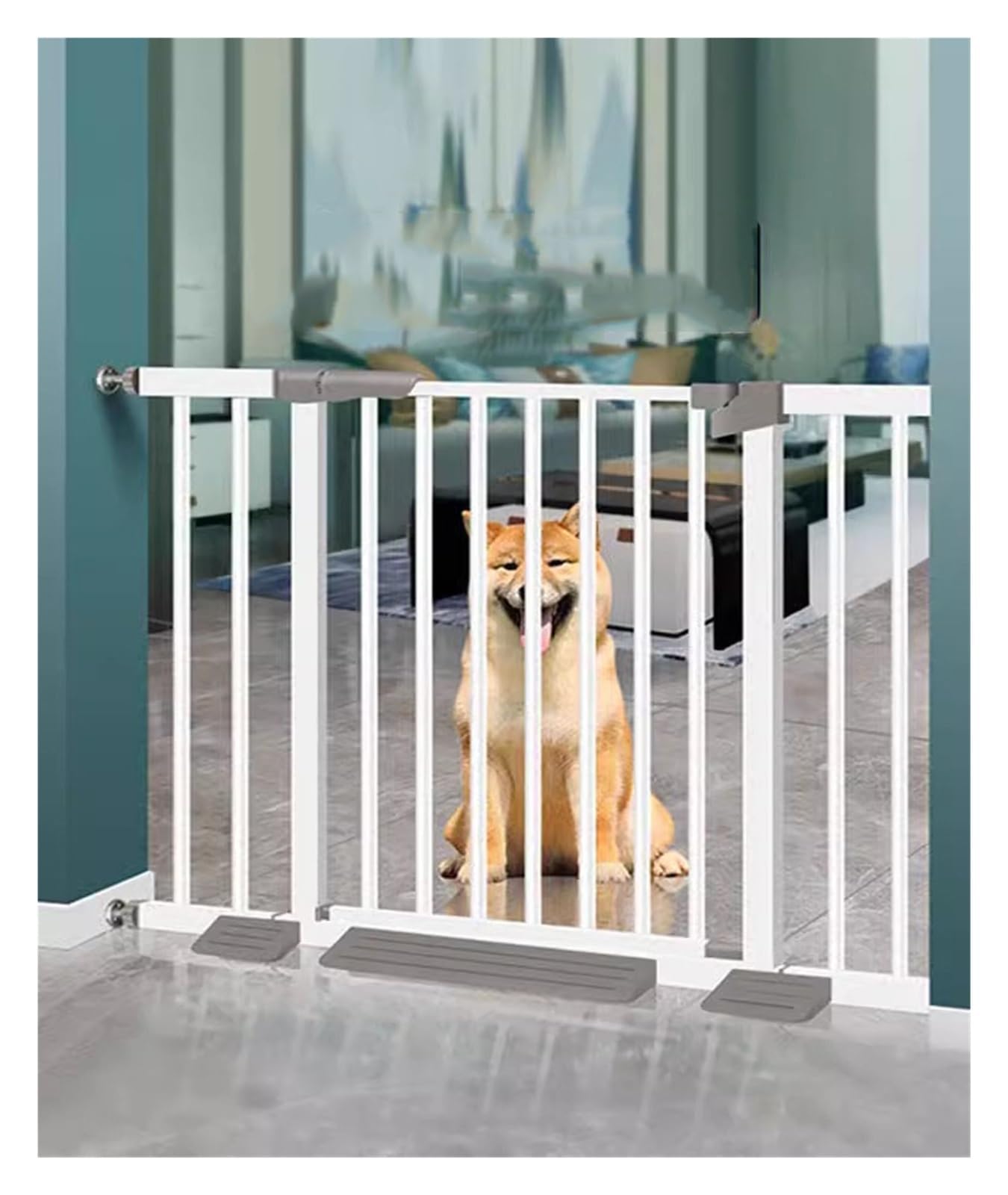 Barrière pour bébé extra large de 29,9 à 57,4 pouces avec fermeture automatique