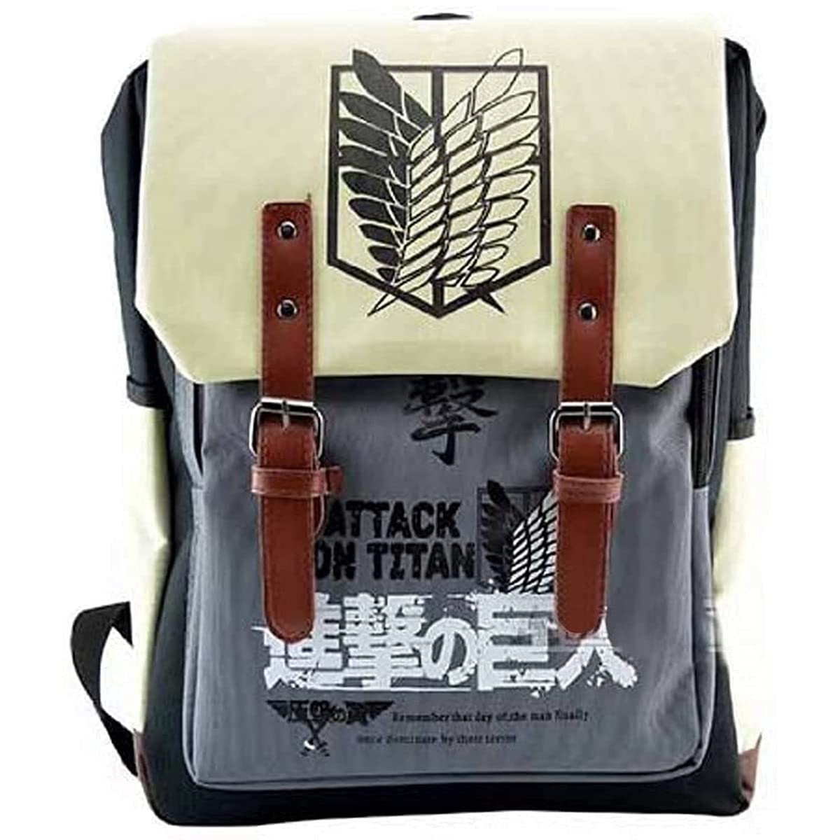 CosplayStudioSchicker Attack on Titan Backpack with Document Compartment Beige, beige, One Size