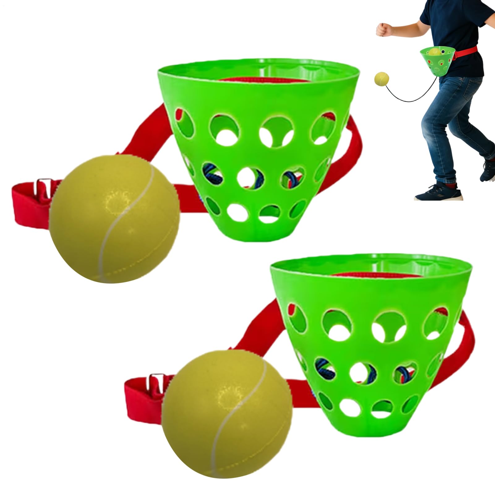 Jeu De Balle Oscillant - Jouet avec Ceinture Abdominale Réglable - Jeux De Billes De Fête | pour Amis Étudiants Hommes Femmes Événement Rassemblement Fête Fermé en Plein Air