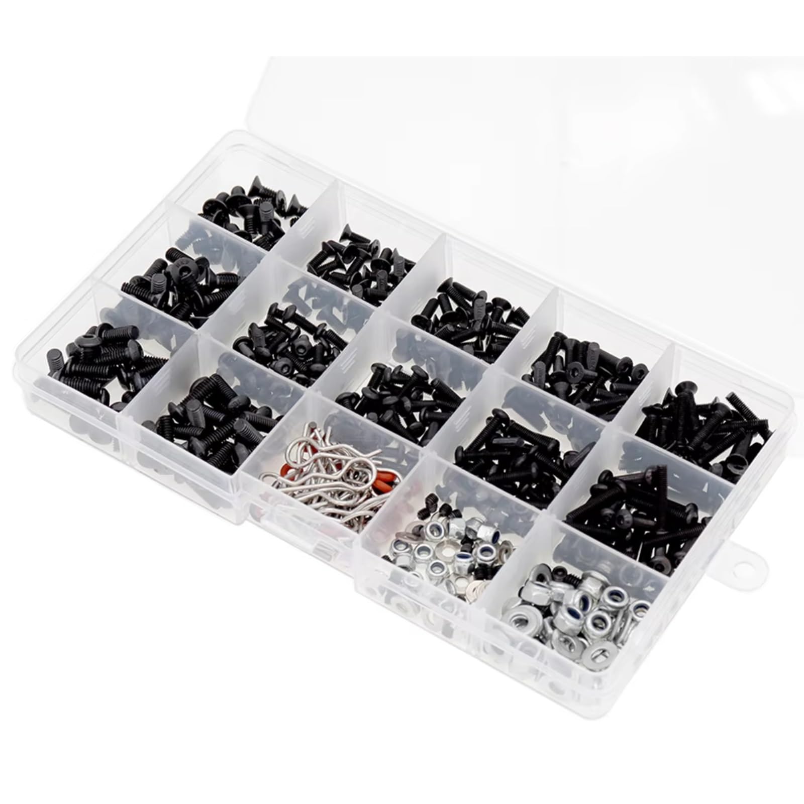 Piezas Vehículos RC para HSP para Traxxas para TRX-4 para TRX-6 para Tamiya 1/8 1/10 Juego De Tornillos Caja De Piezas De Coche RC Herramienta De Reparación Accesorios De Actualización