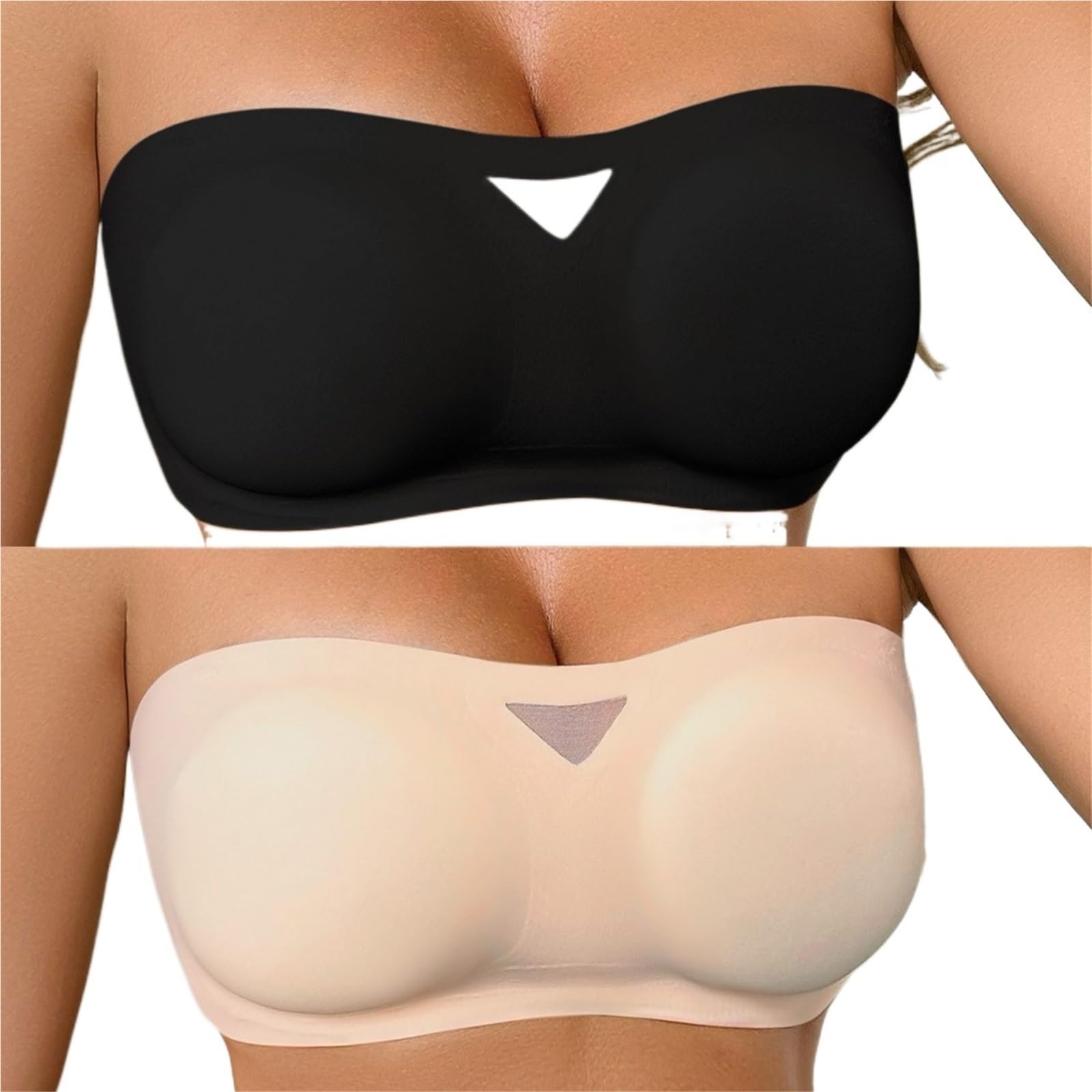 Soutien Gorge Adhesif Soutien-gorge sexy respirant sans coutures for femme - Bretelles amovibles transparentes, push-up, confortable, antidérapant, léger