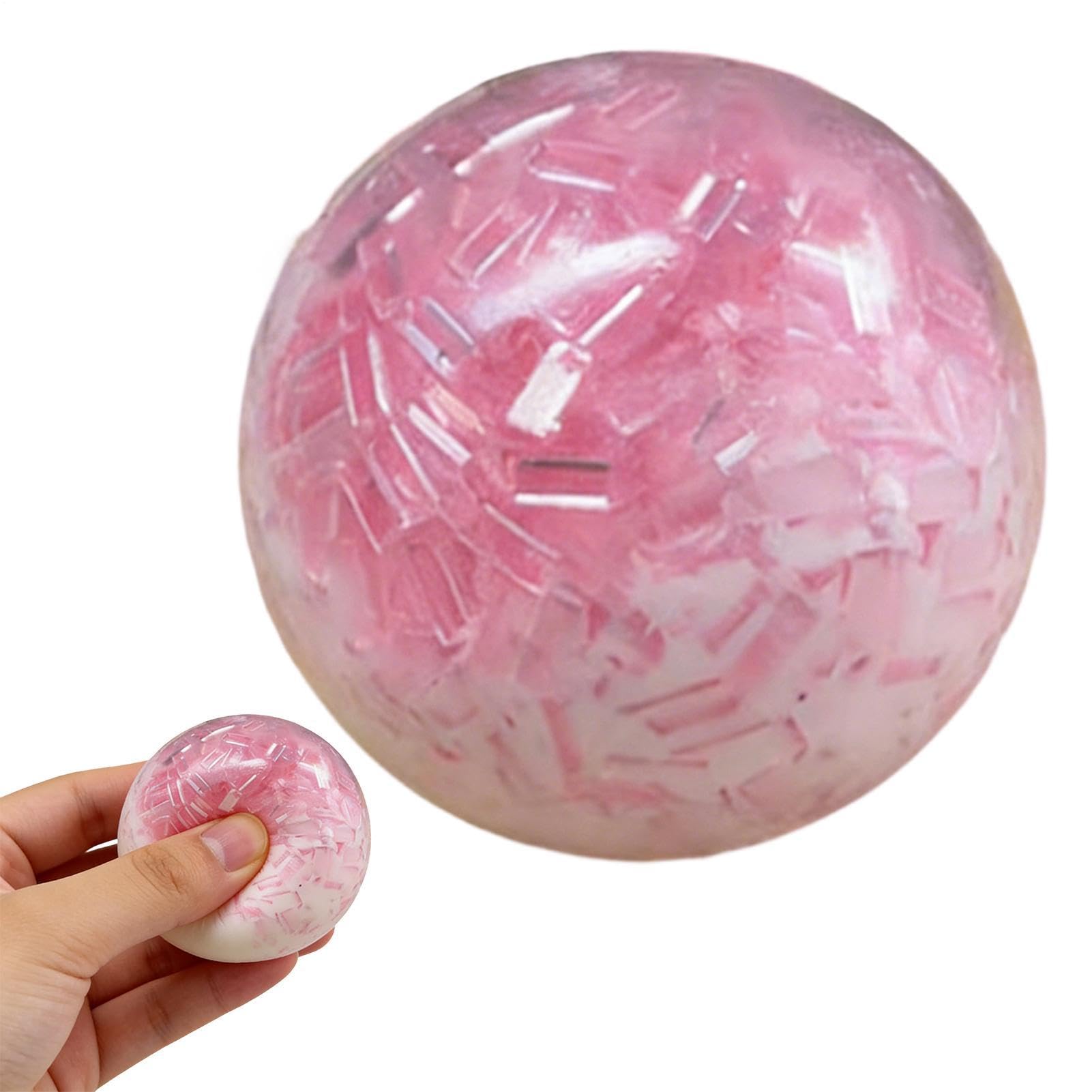 Wax Cracking Squeeze,Cracking Wax Ball Squeeze, Moldable Crispy Stress Balls, Snowball Crunchy Squeezes, Soft Gel Sensory Fidget Toy With Crackable Textures For Adults Stress Relieve&Focus Improvement