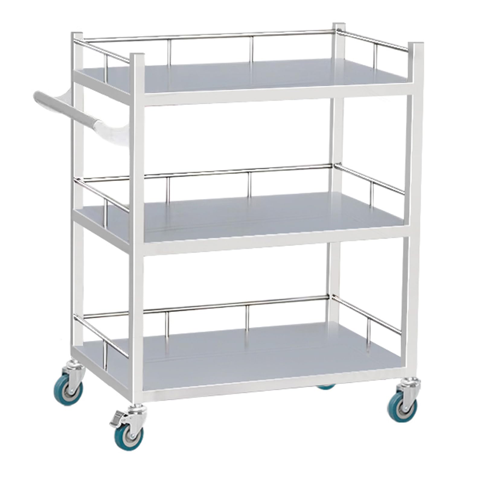 Asta a doppio strato in acciaio inossidabile Uso medico e di laboratorio Alta capacità di carico 150kg Attrezzature di laboratorio resistenti alla corrosione Forniture mediche