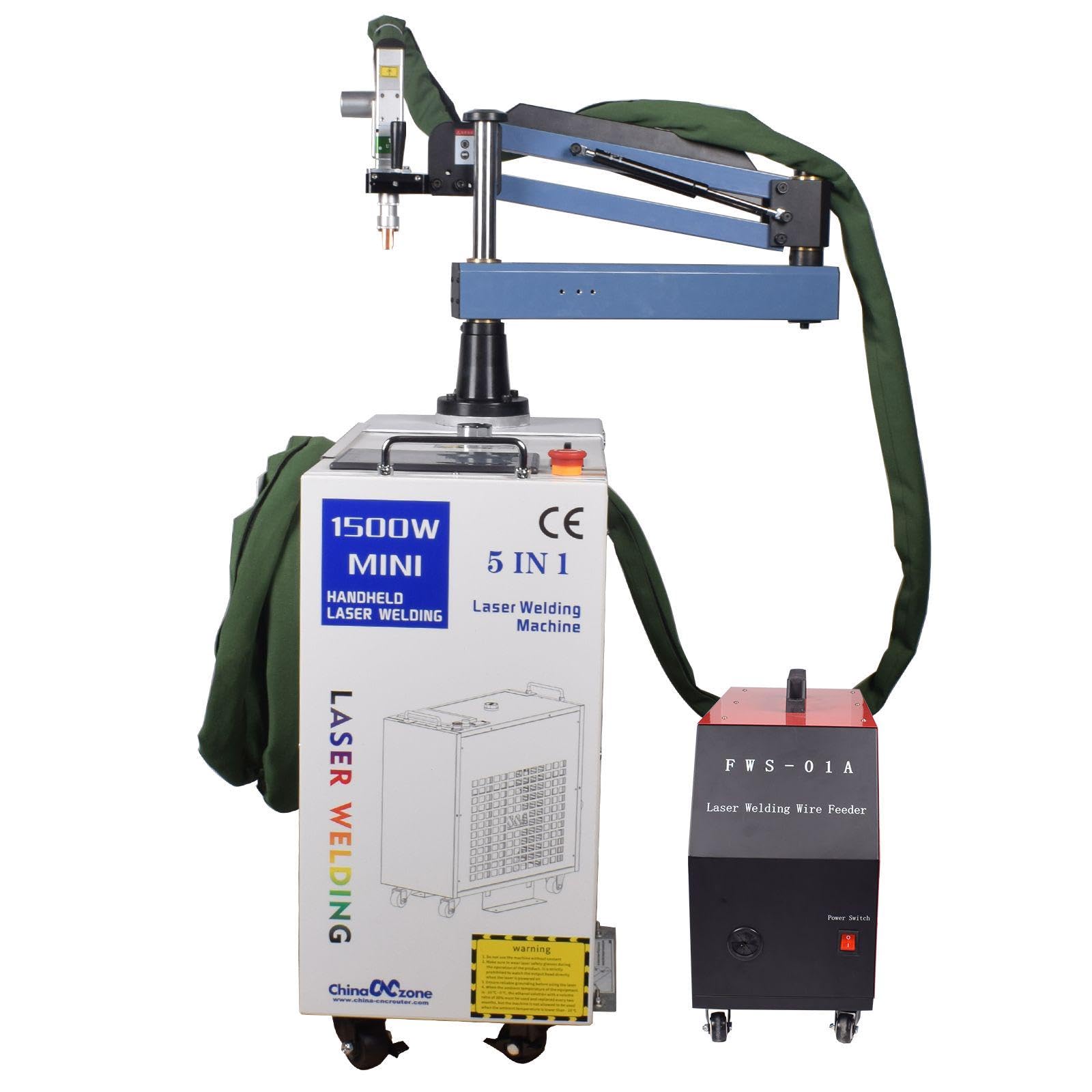 1500W BWT Laser Welding Machine 5 in 1, Laser Welding Machine, Energy Storage, Cutting and Cleaning for Stainless Steel, Carbon, Aluminum, with Wire Feeder, CE, 220V
