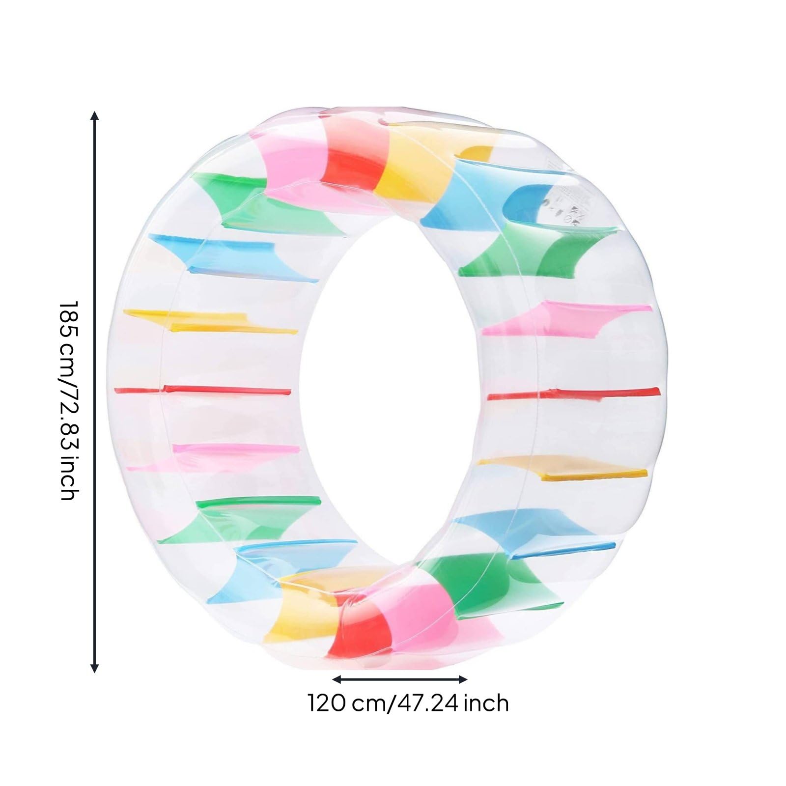 Tubo Gonfiabile per Avventure Acquatiche Bambini Rinforzo PVC Tubo Ruotante Trasparente Struttura Facile da Pulire Adatto a Piscina Parco Outdoor, 160 110 85cm