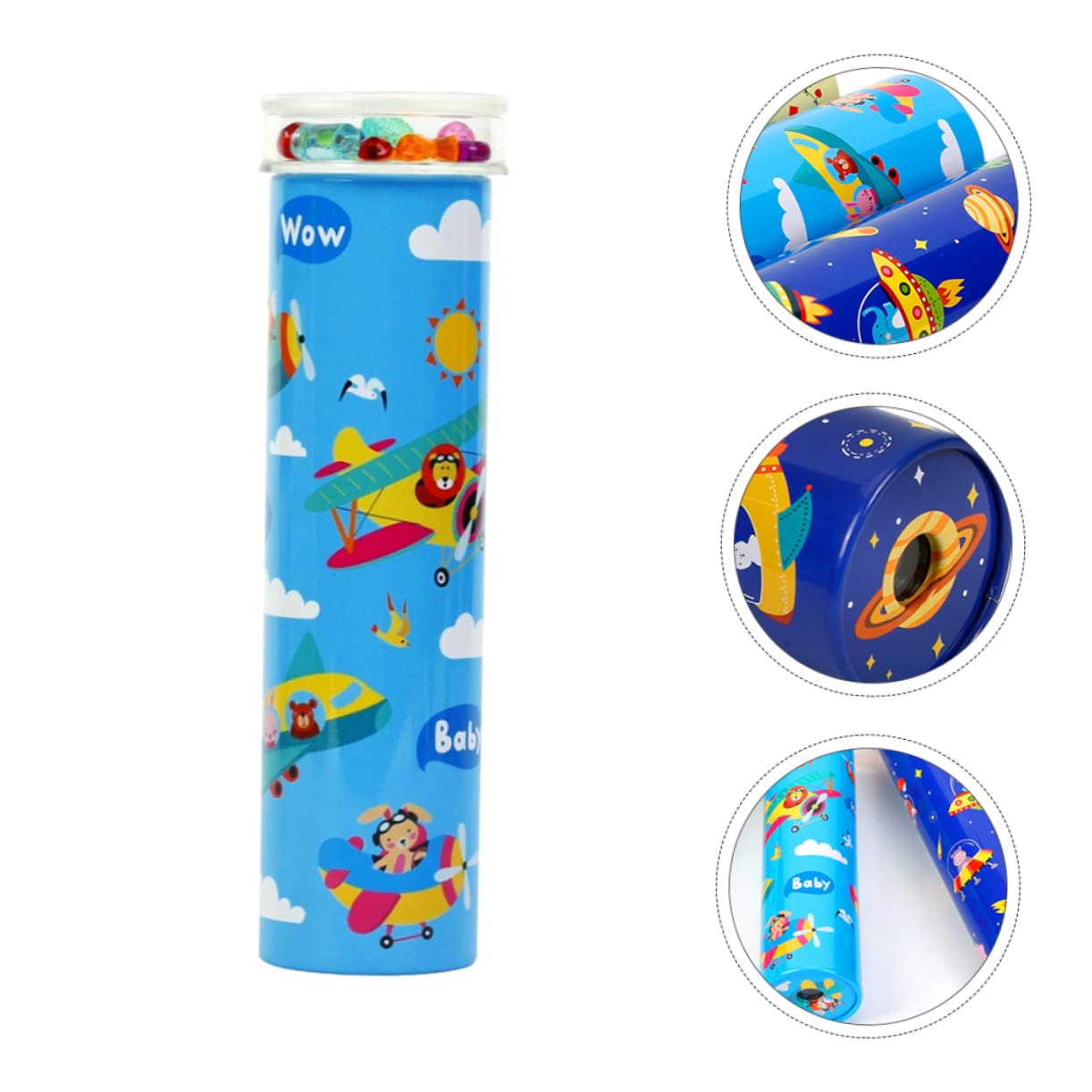 ORFOFE 1pc Children Kaleidoscope Playset Educational Toy Experimental Toys Metal Random Color Style Develop Vision Intellect