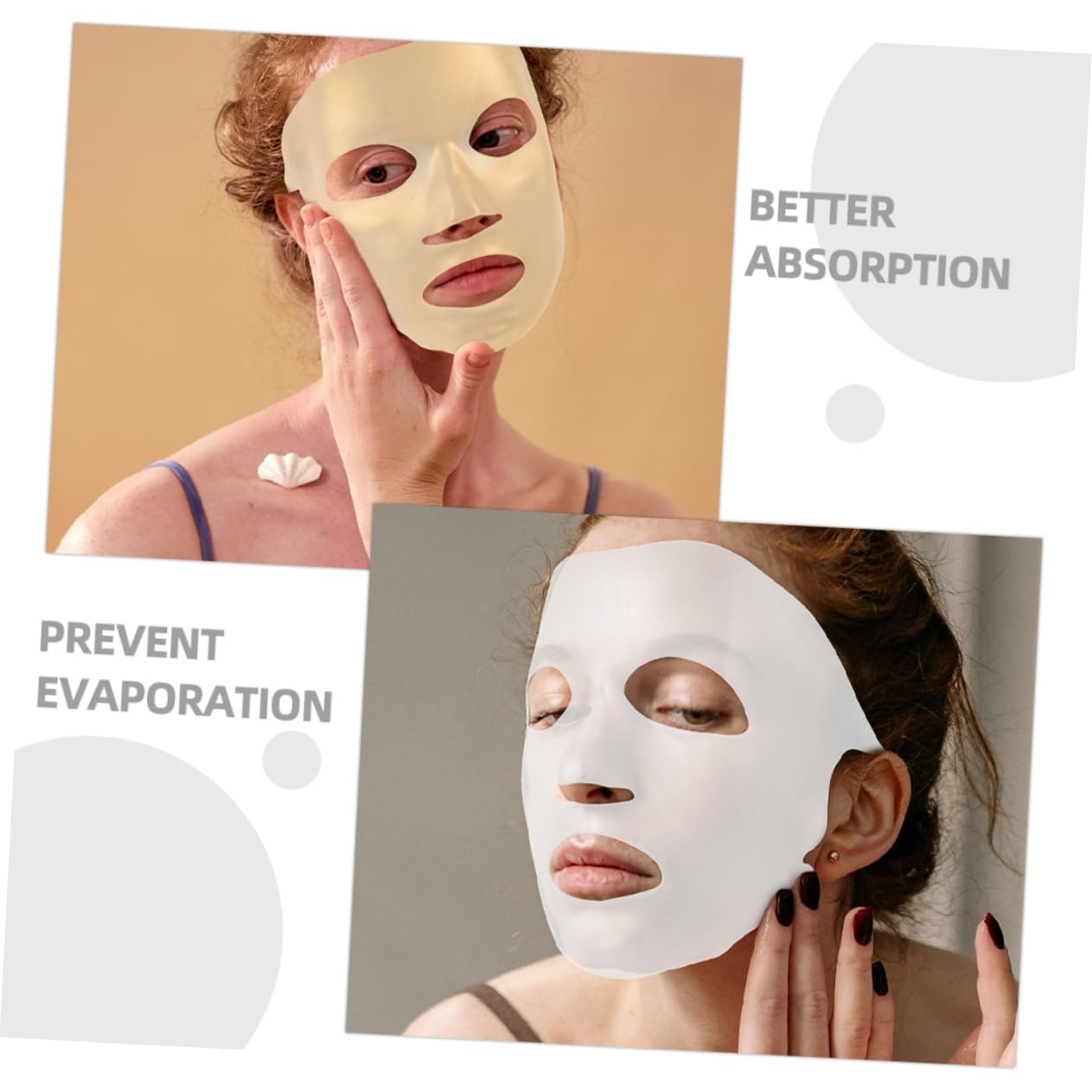 FOMIYES Maschera Viso in Silicone Idratante Da 3 Set Per La Della Pelle Delle Donne 6 Pezzi * 3
