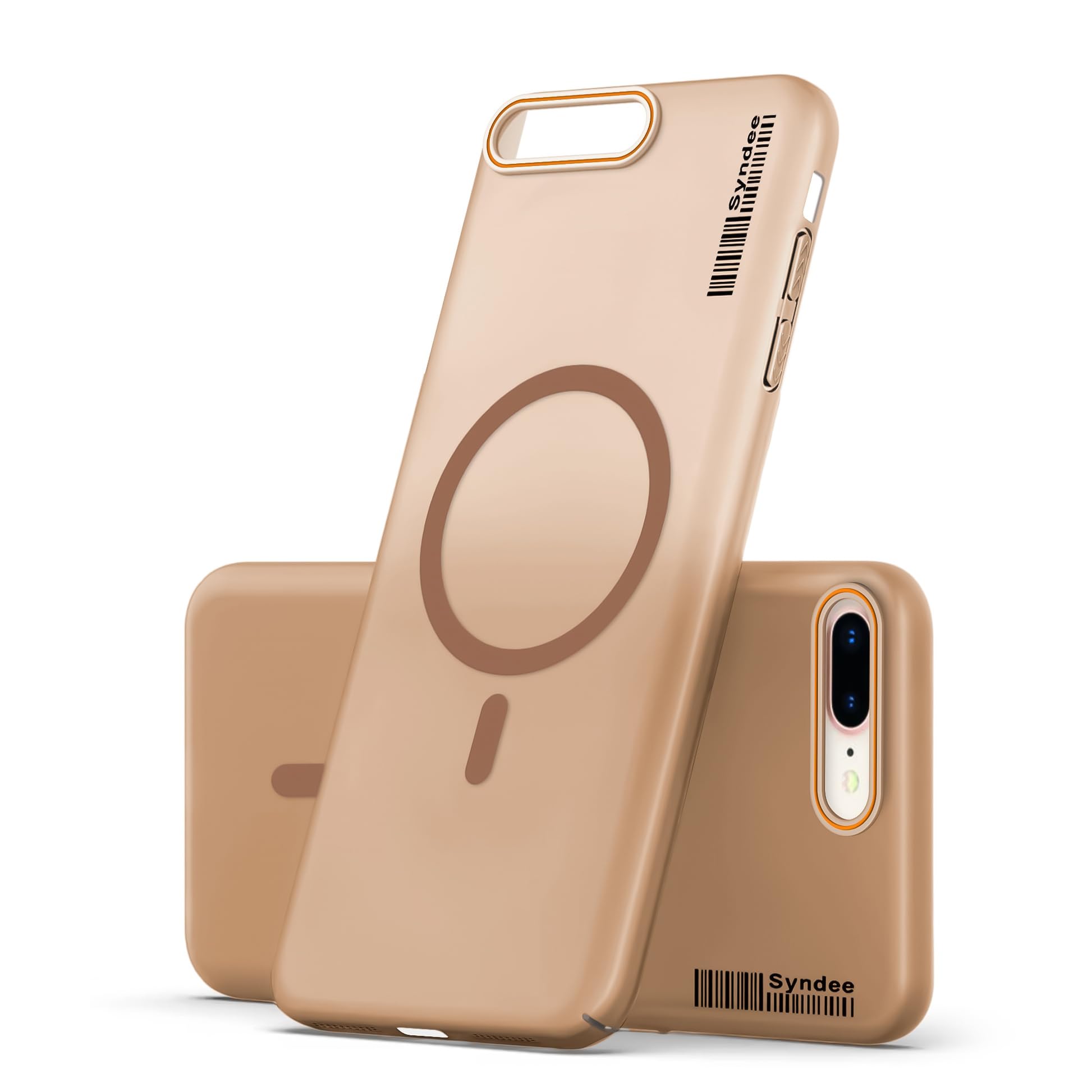 DL3 Mobilak Case Back Cover for iPhone 7 Plus/iphone 8 Plus, Sleek Frosted Translucent Back Only Compatible with Wireless Magnetic Accessories | Anti-Scratch Shockproof Phone Case
