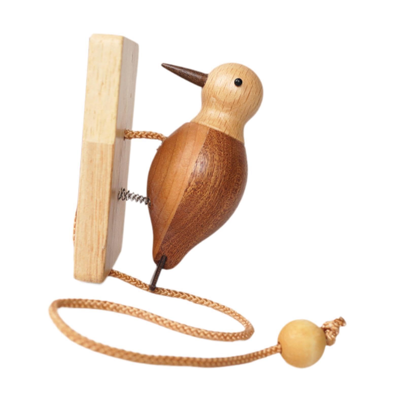 QLECXZI Woodpeckered Door Bell Encourage Kids Good Habit Vintage Charm Business Room Home Office Porch Housewarming Gift, 3D Shape
