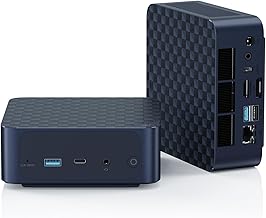 TRIGKEY R8 Mini PC, AMD Ryzen 7 8745HS(8C/16T, up to 4.9GHz), 32GB DDR5 RAM 1TB PCle4.0 SSD, R8 Mini Computer Support 4K@144Hz, Tirple Display, HDMI+DP, WiFi6, BT5.2, USB4