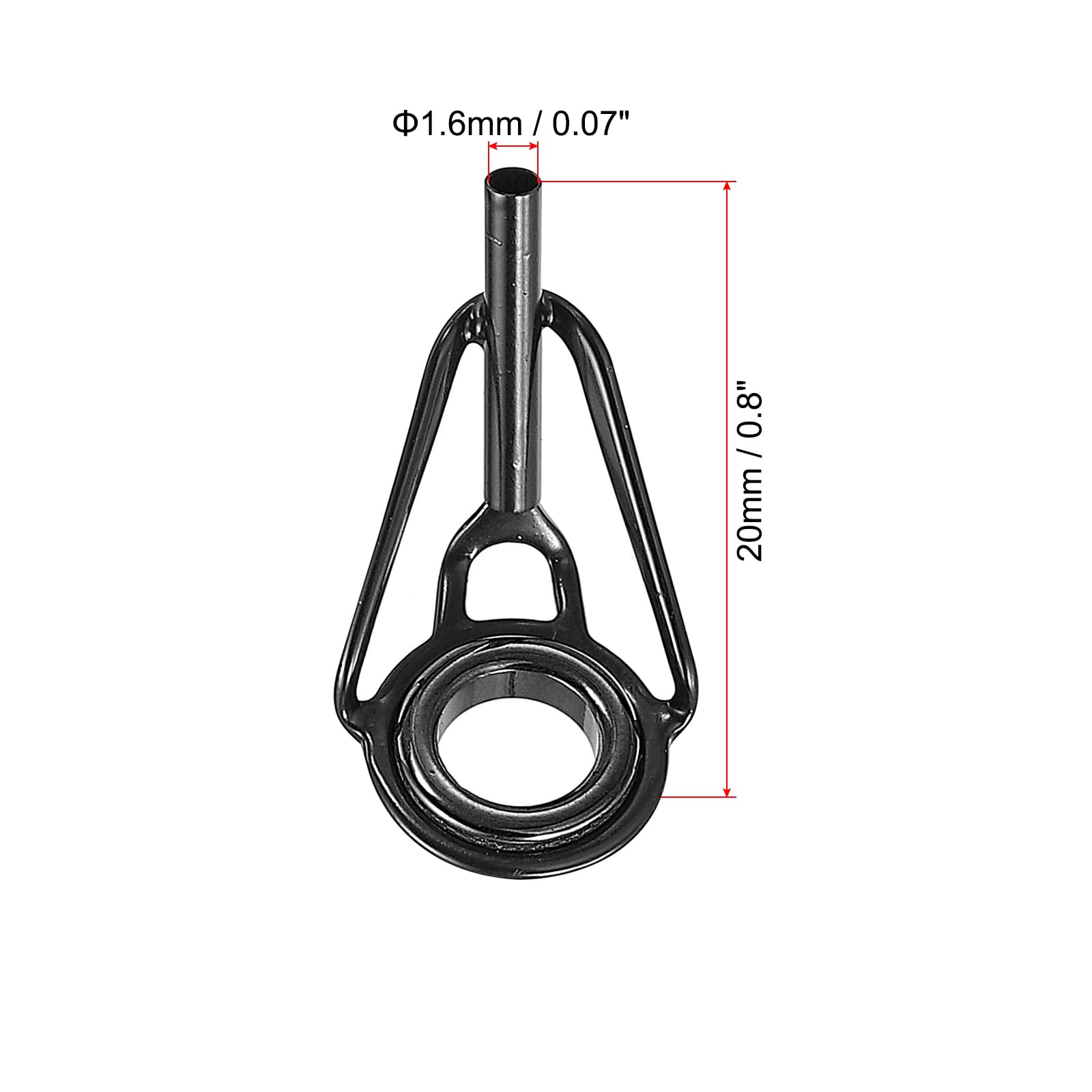 Uxcell Angelruten Spitzen-Set  34-teilig, Eisenringe, Fr Rohrdurchmesser  1,6-3,6 Mm Ruten Spitzenring