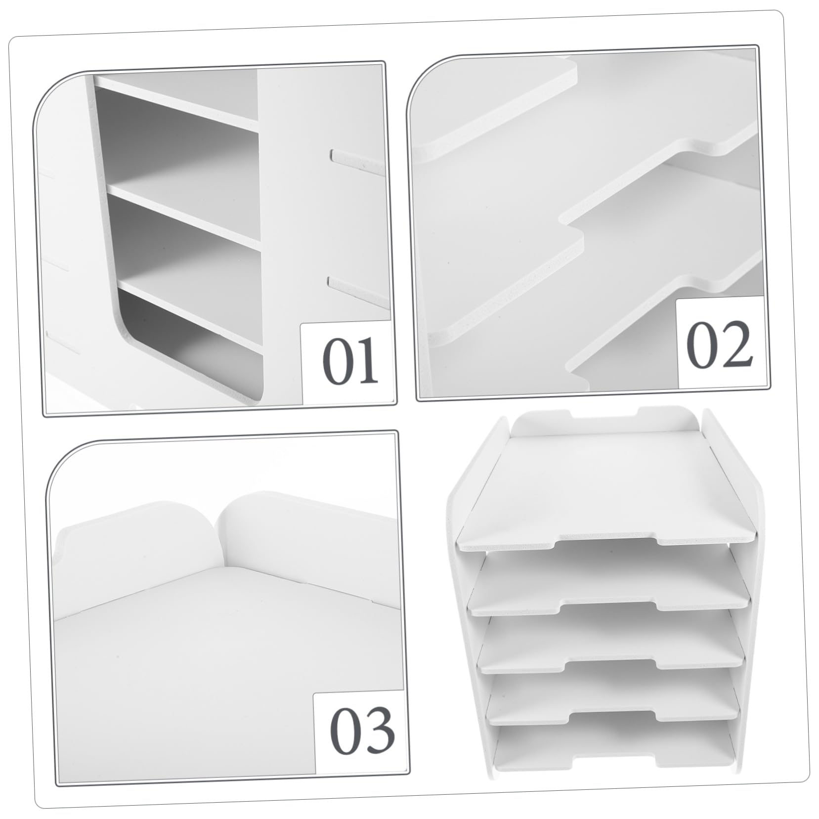 Portadocumenti Da Tavolo Organizzatore Di File in Plastica Ripiano Per Archiviazione File Brochure Da Scrivania Espositore Impilabile