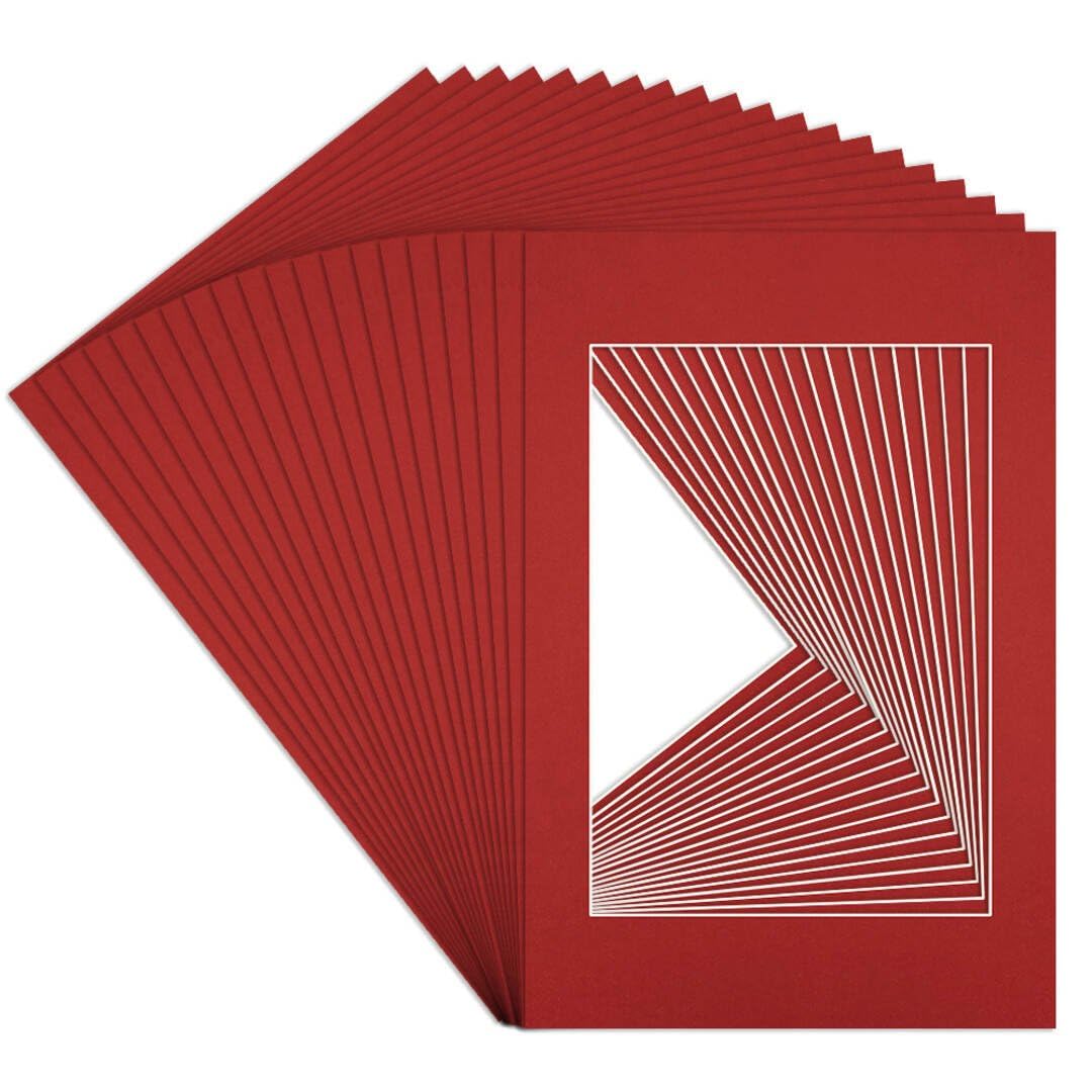 Procut Global 60x40cm Crimson Picture Mounts to Fit A3 Aperture - Precision Cut Cardboard Photo Mount - Ideal for Frames, Prints, Artwork & Certificates - Sizes & Colours Available - 20 Pack