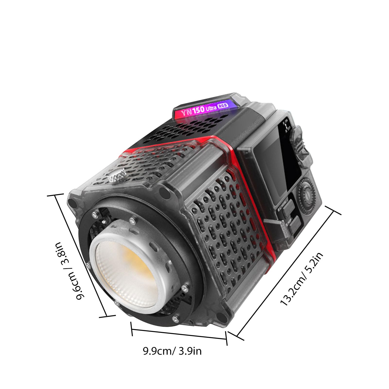 Sxhlseller Wideo LED o Mocy 150 W z kontrolą Aplikacji, Przenośne Oświetlenie Ciągłe, 6680 Luksów 2000–10 000 K, Przenośne Oświetlenie do Fotografii, Studyjne Wideo, Wbudowane 31 Efektów (wtyczka UE)