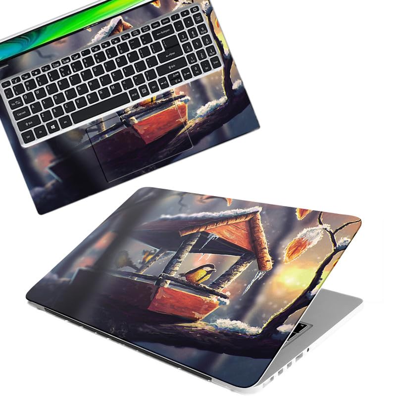 BRIDS Full Body Vinyl Laptop Skin/Sticker/Cover Upto 15.6 Inches Laptops Laminated-Removable-HD Quality Compatible for Hp-Dell-Sony-Lenovo-Asus etc.(15x10 Inches)