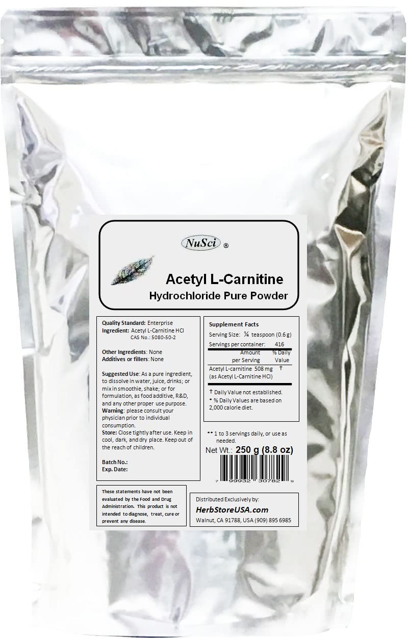 60 acetyl-l-carnitine capsules at 250 mg Acetyl-L-Carnitine 500 mg Veg Capsules