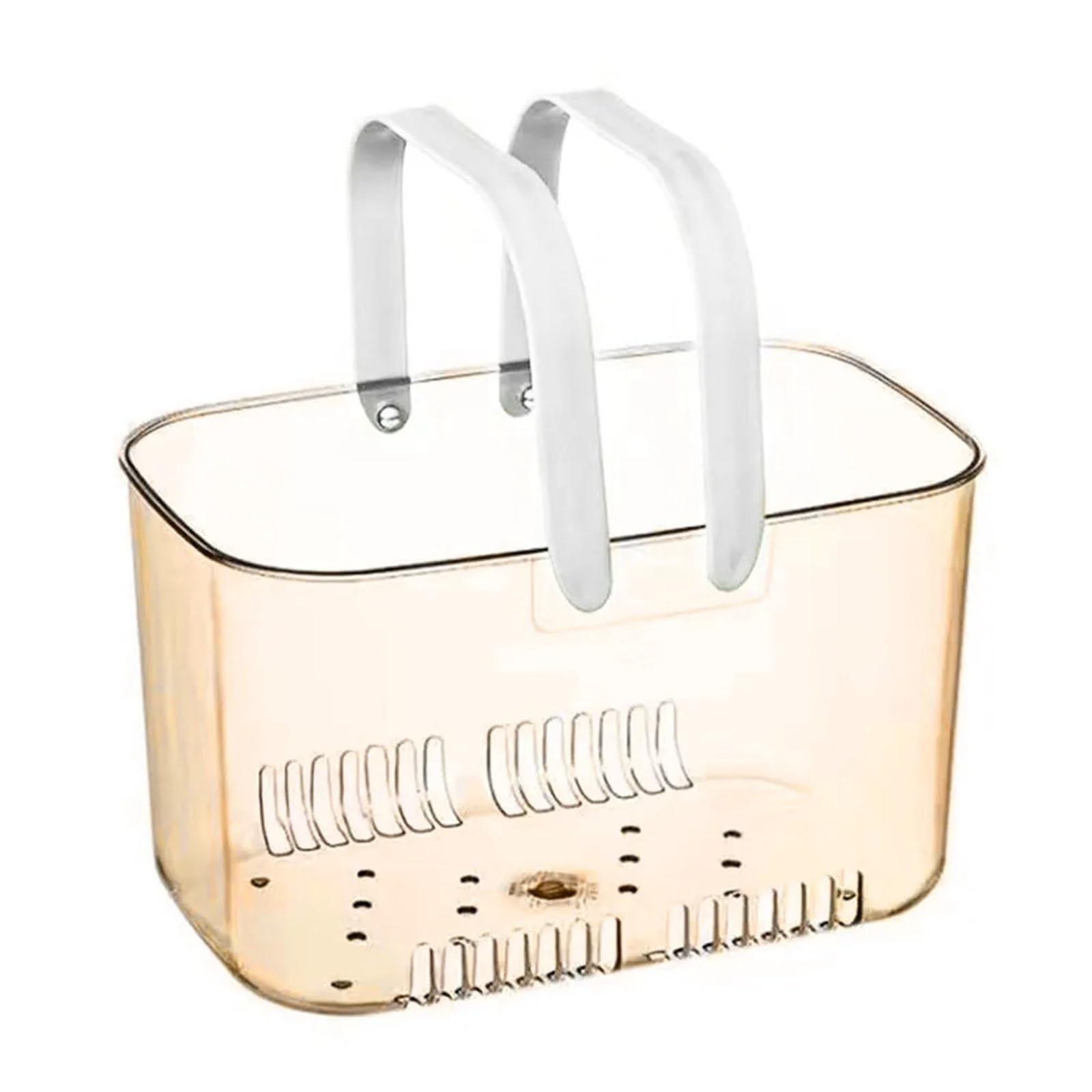 WSQHAO 2Pcs For Bathroom Shower Basket Transparent With Drainage For Organizing Personal Care And Bath Essentials With Portable Handle for Shower(Color2)