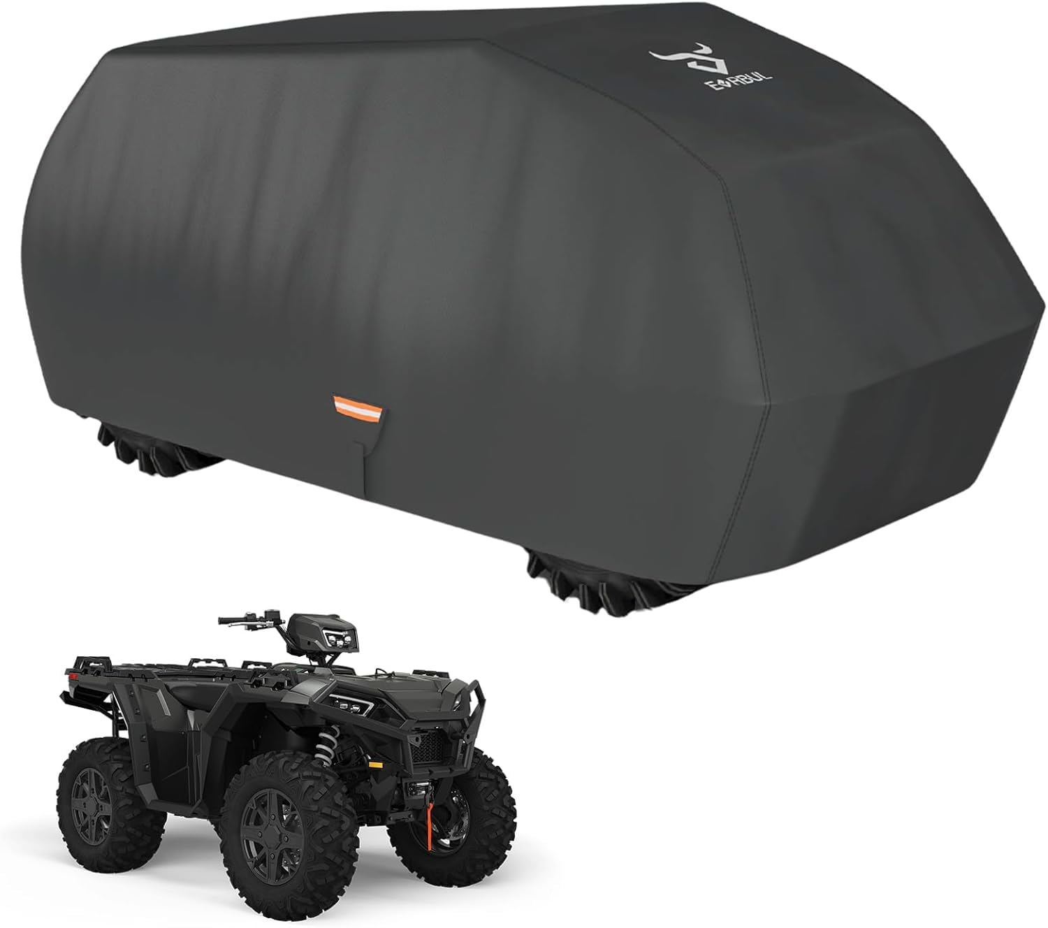 EVRBUL Housse de protection robuste 420D pour quad - Coupe-vent - 244,5 x 127 x 117 cm (L x l x H) - Compatible avec Can-Am Polaris Suzuki Honda - Toutes saisons - Imperméable et anti-poussière - 4