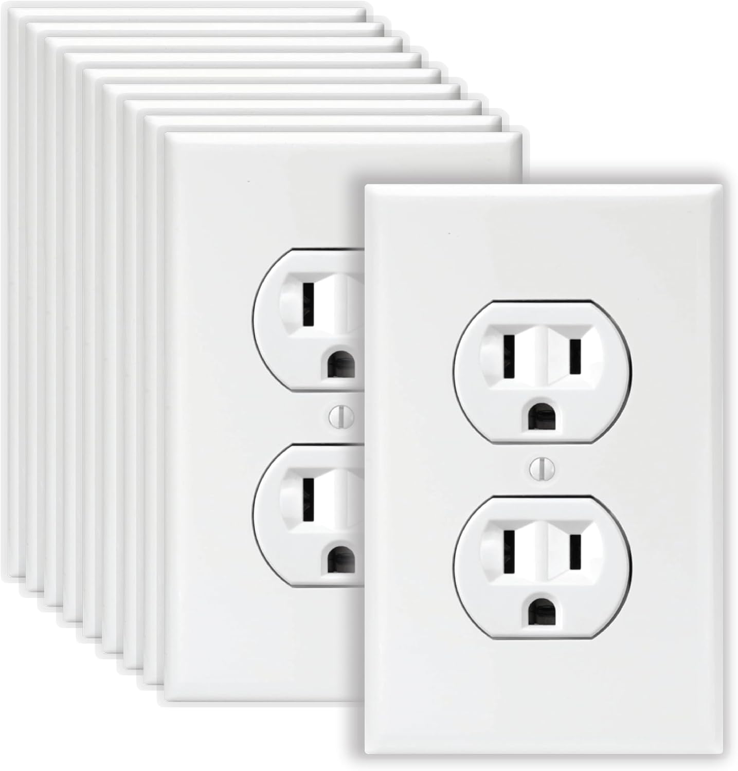 GRITKULTURE Pretend Electrical Outlet Decal Stickers 10 Pack- High-Resolution Hilariously Funny Joke Prank Power Outlet Decals, Wall Outlet Decal Gag Is Great For Office and Airport