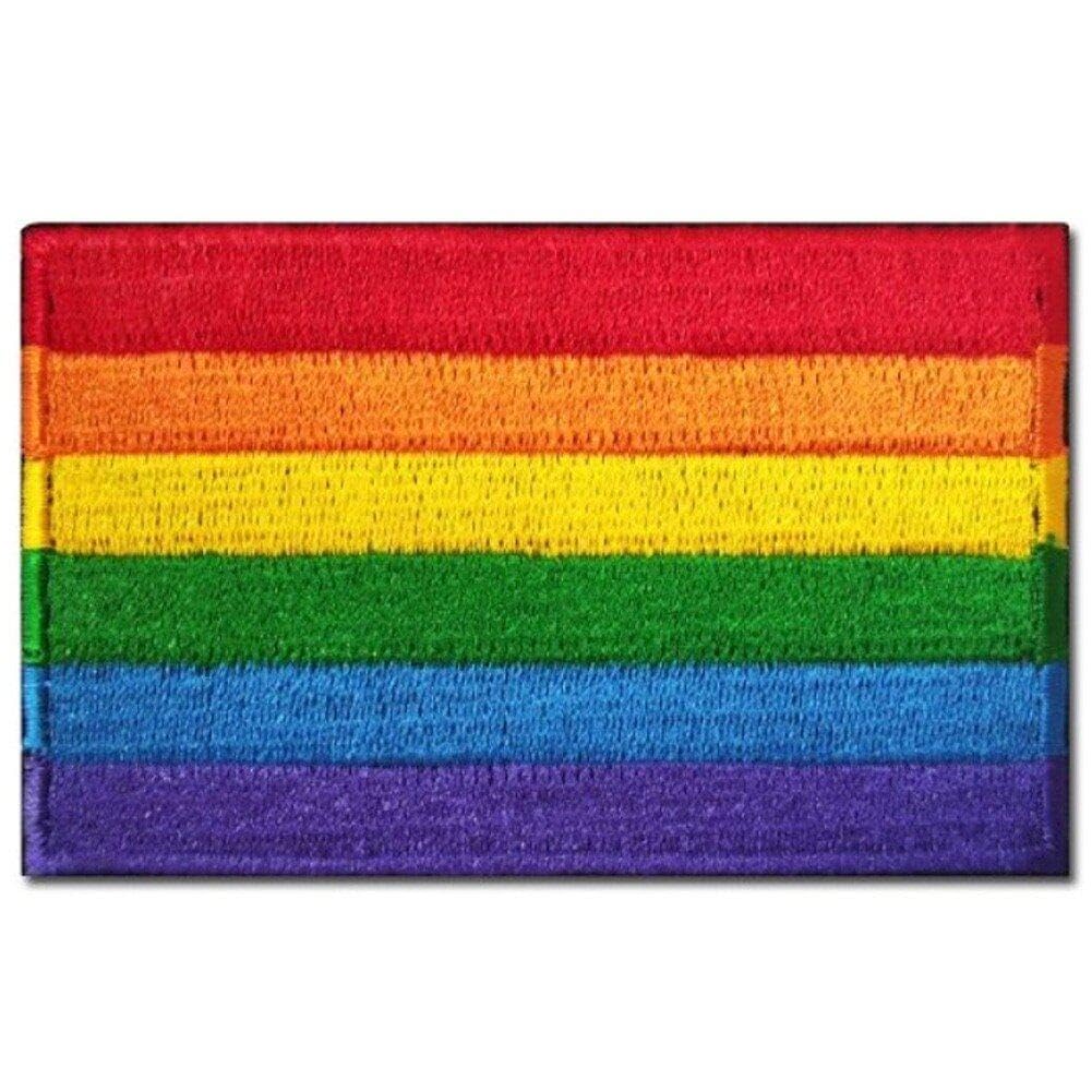 Lpitoy Style3 Rainbow Flag Embroidered Patch Pride Gay Lgbt Applique For Clothes Hat Military Emblem With Hook And Loop