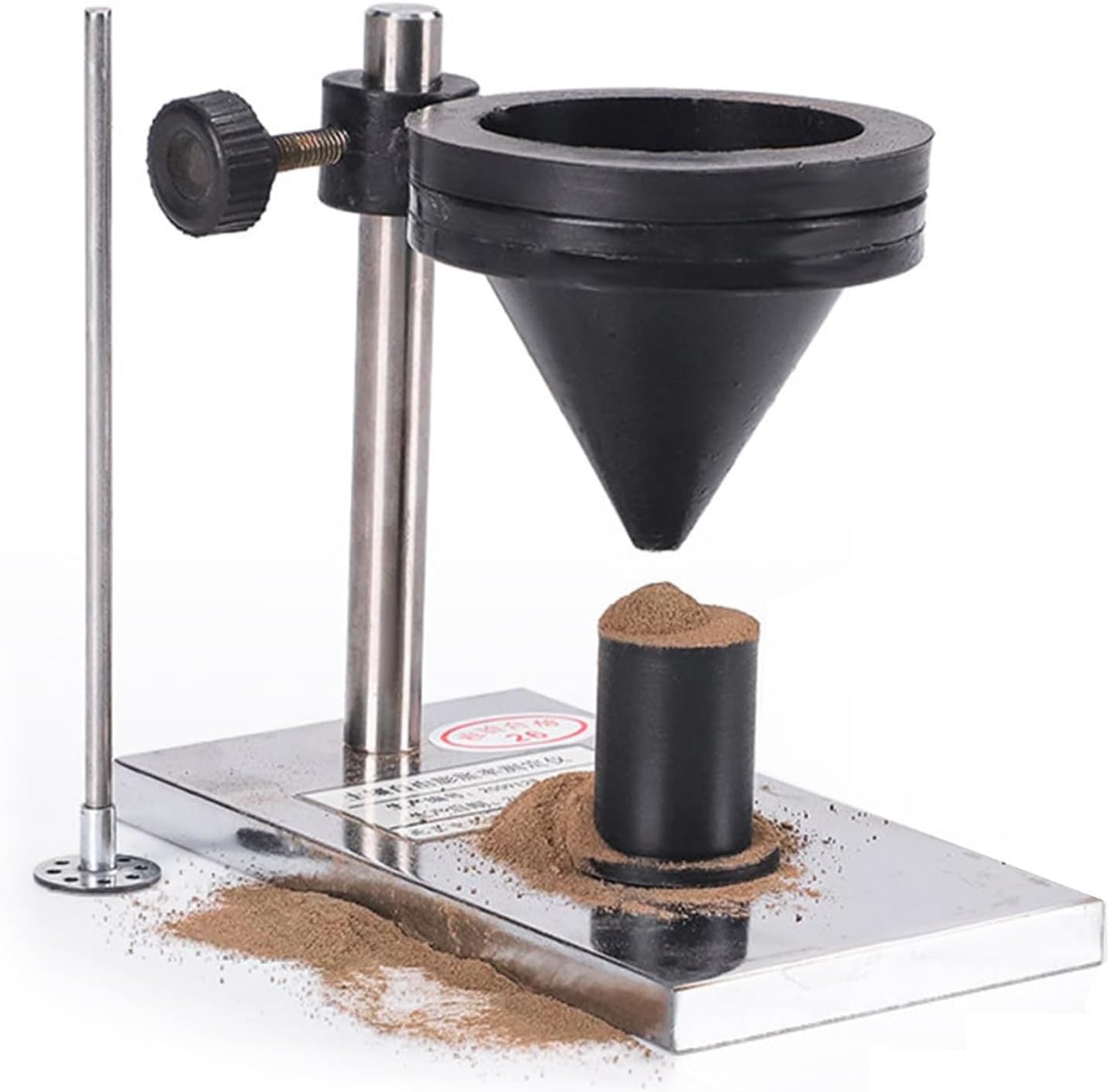 Soil Free Swelling Rate Tester, Funnel Soil Measuring Cup Stirrer, 10mL Cup Capacity, Detachable Design, for Determining Cohesive Soil Moisture Content