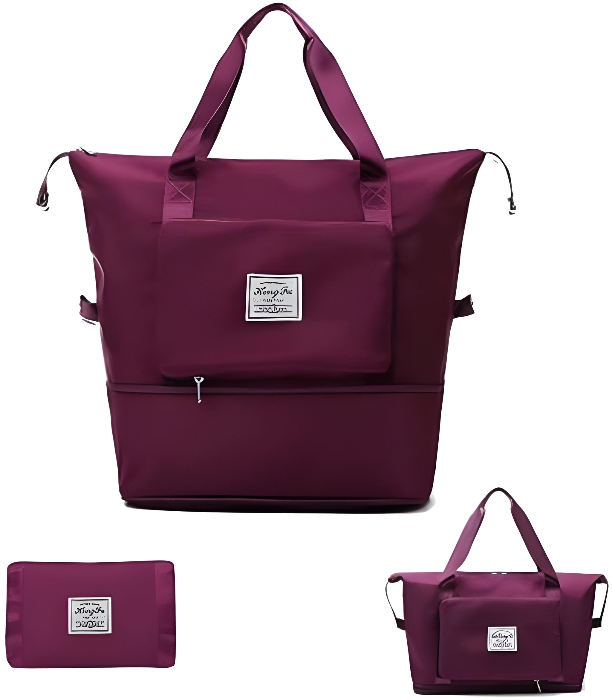 Unisex-Adult Large Capacity Folding Oxford Fabric Waterproof Lightweight Foldable Travel Duffel Bag,Portable Expandable Travel Bag,Dry And Wet Carry On Bag-image-28