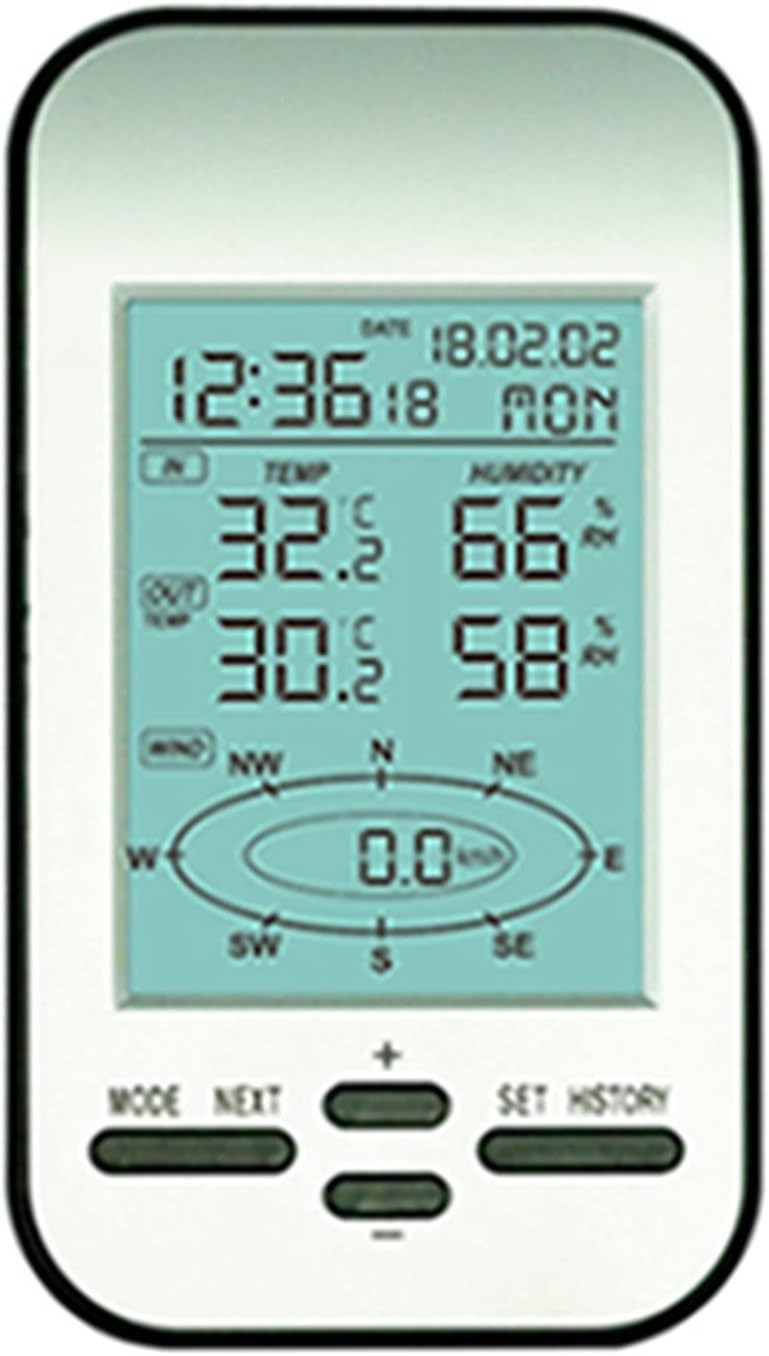 Stacja pogodowa, profesjonalny meteorologiczny miernik domowy, profesjonalna bezprzewodowa stacja pogodowa, podwójny montaż, czujnik wiatru, wyświetlacz LCD, prędkość wiatru zewnętrznego, kierunek
