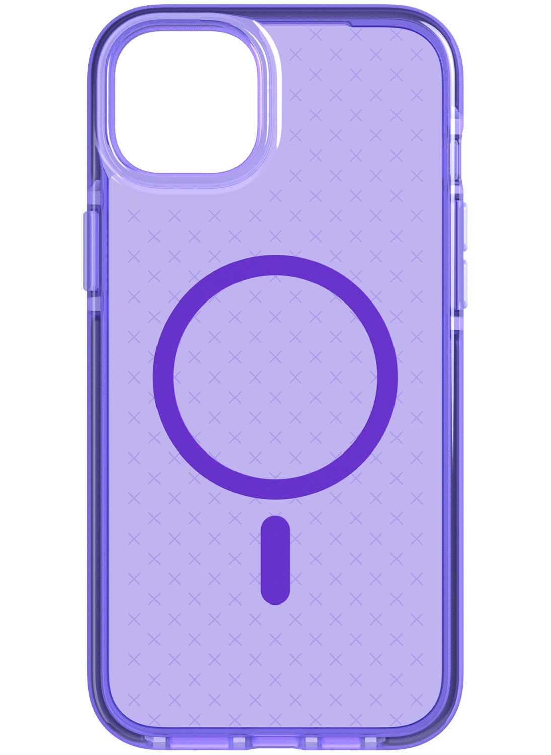 tech21Evo Check designed for iPhone 14 PLUS case cover compatible with MagSafe with 16 feet drop protection - Wondrous Purple