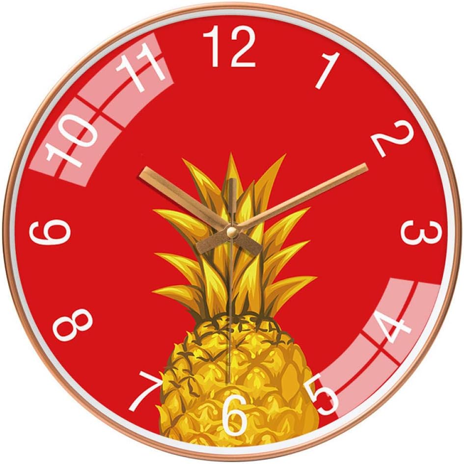 ZZLHHD Wooden Wall Clocks Fashion plant creative art wall clock-038 goldWall Clock Silent