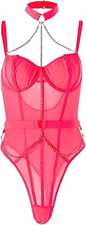 Vestidos de malla para mujer, sexy, color negro, lencería sexy para mujer, sensación de espalda abierta, con correa de cuello, body para mujer, lencería