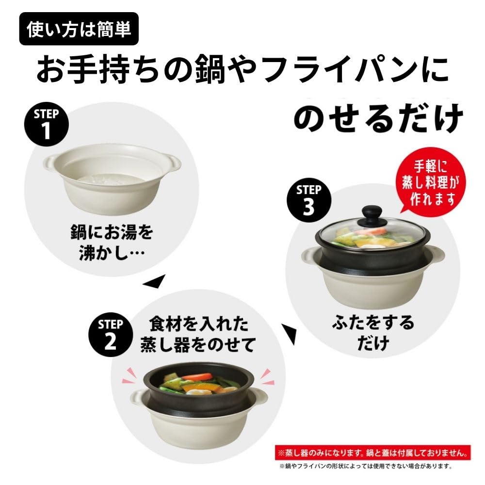 【ロイヤルクィーン】大スチーマー　セット＆ 小スチーマーセット 〈蒸し器〉 Amazon｜パークレーン 3Fit スチーマー 18・20・22cm兼用 K-10992