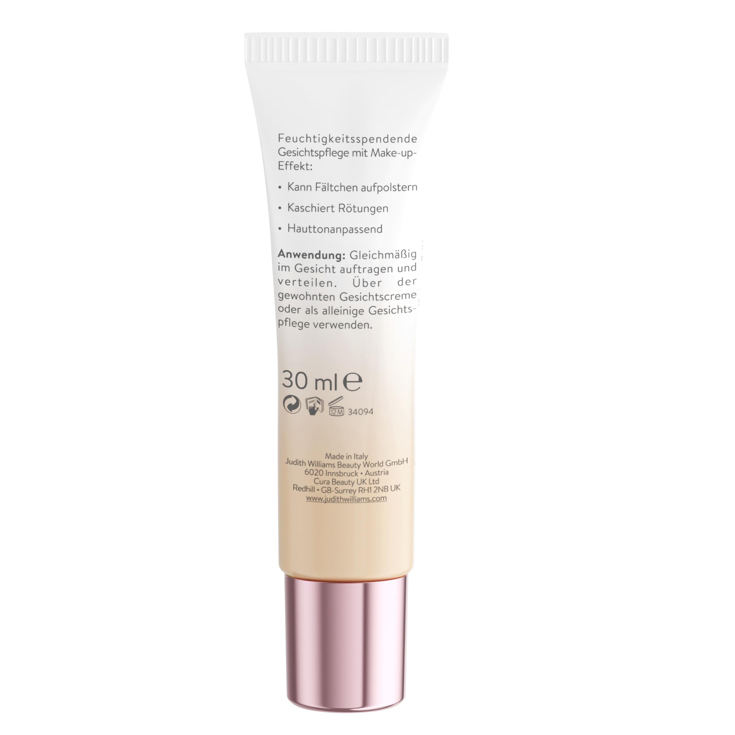 Judith Williams Cosmetics – Face Balm Magic Wonder 30 ml – getönte Tagescreme mit LSF und Anti-Aging-Effekt, feuchtigkeitsspendende und hauttonanpassende BB Cream | LSF, Anti-Aging-Effekt, feuchtigkeitsspendend, hauttonanpassend, BB Cream