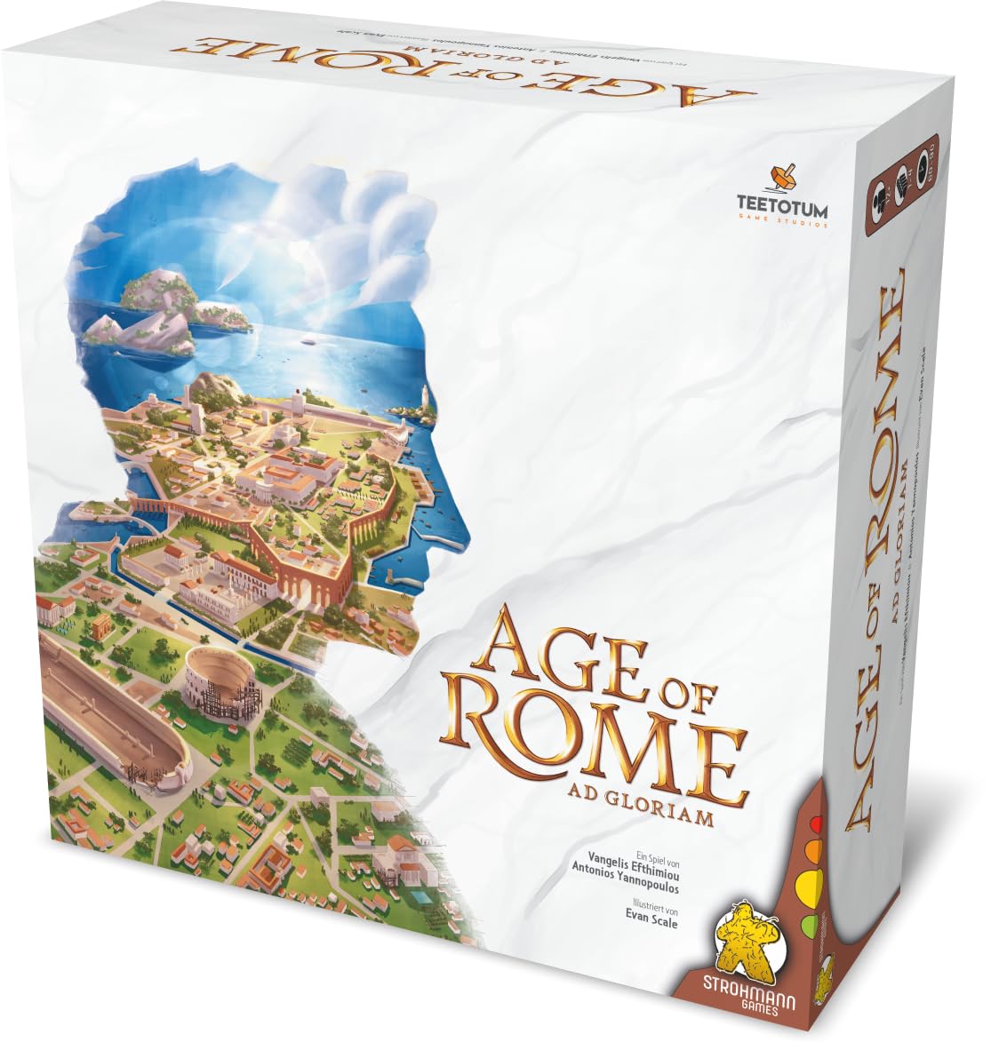 Strohmann Games, Age of Rome, Kennerspiel, Strategiespiel, 1-4 Spieler, Ab 12+ Jahren, 60-90 Minuten, Deutsch, Mehrfarbig, Bunt