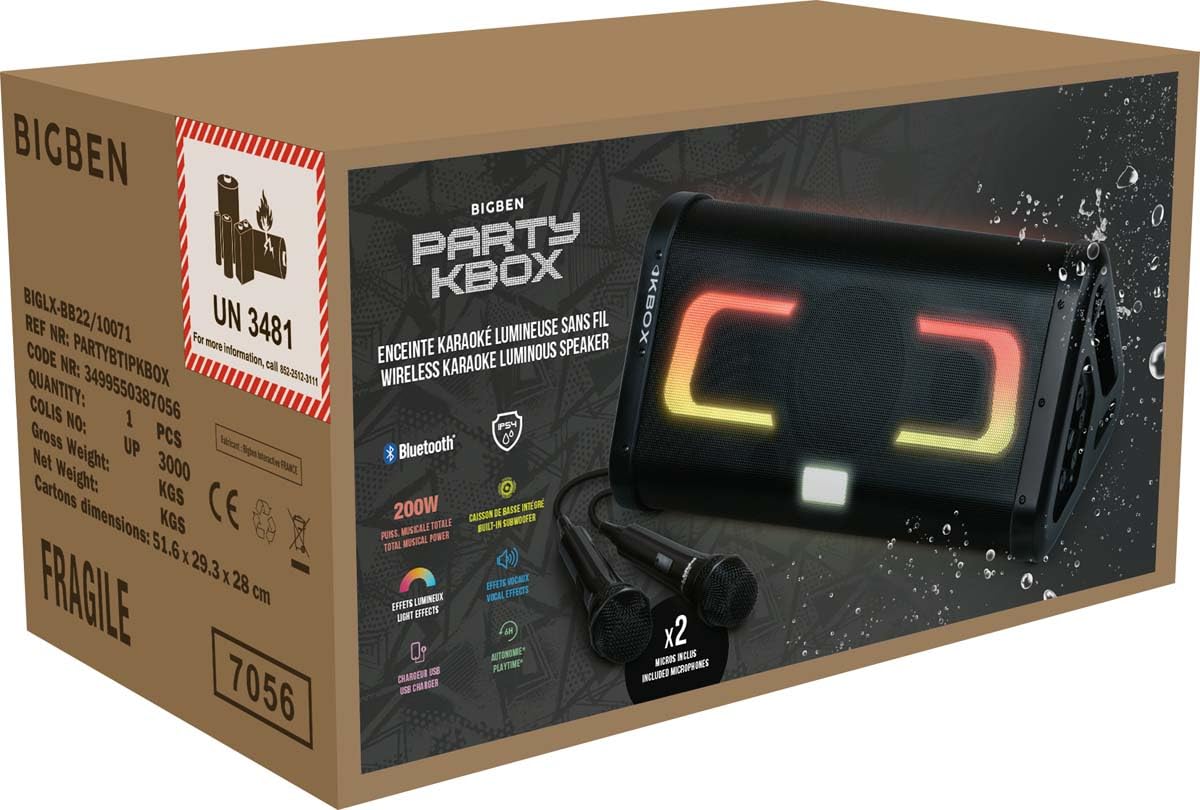 Bigben Altoparlante Bluetooth con Effetti Luminosi PARTYBTIPKBOX